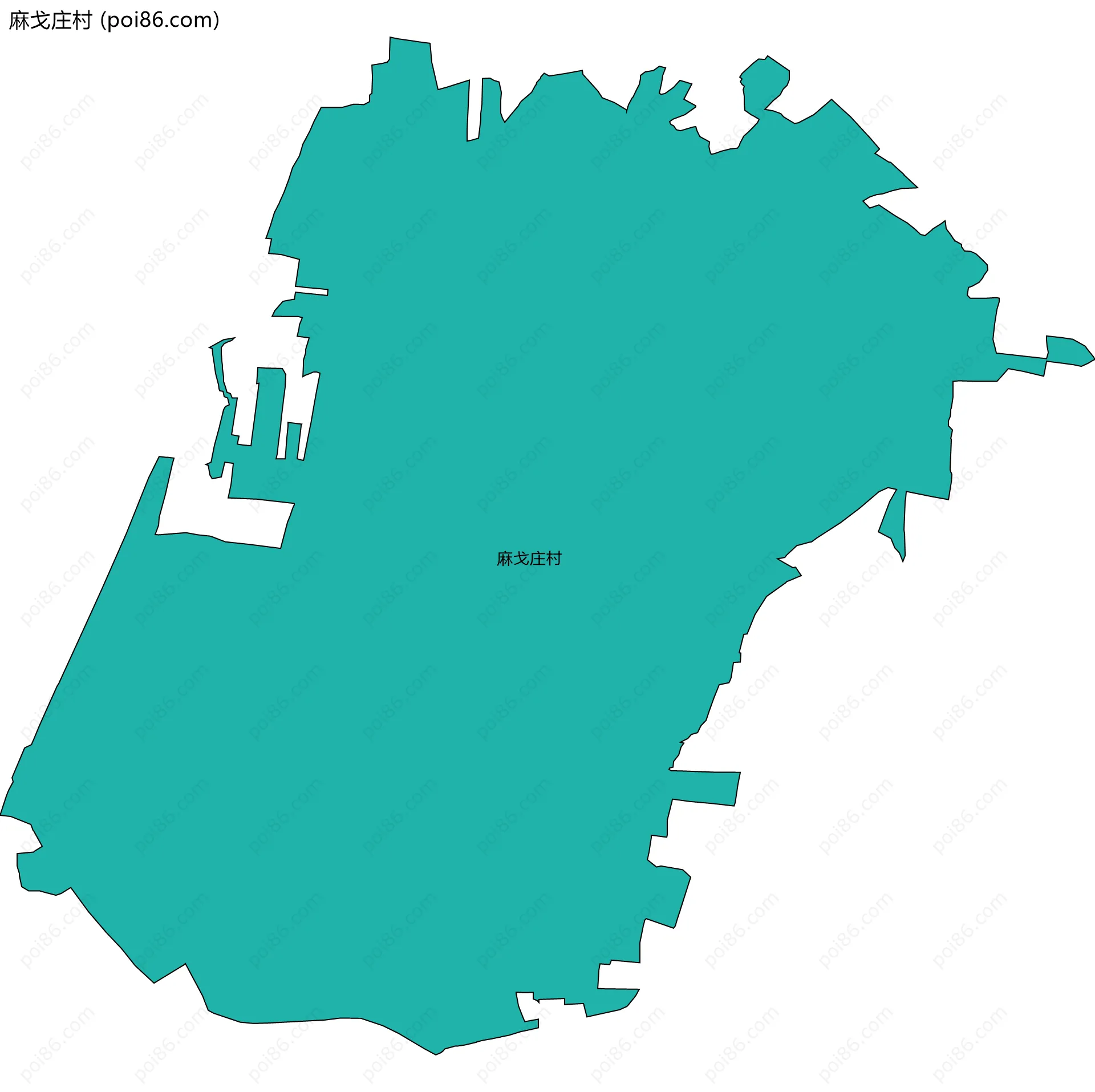 麻戈庄村边界地图