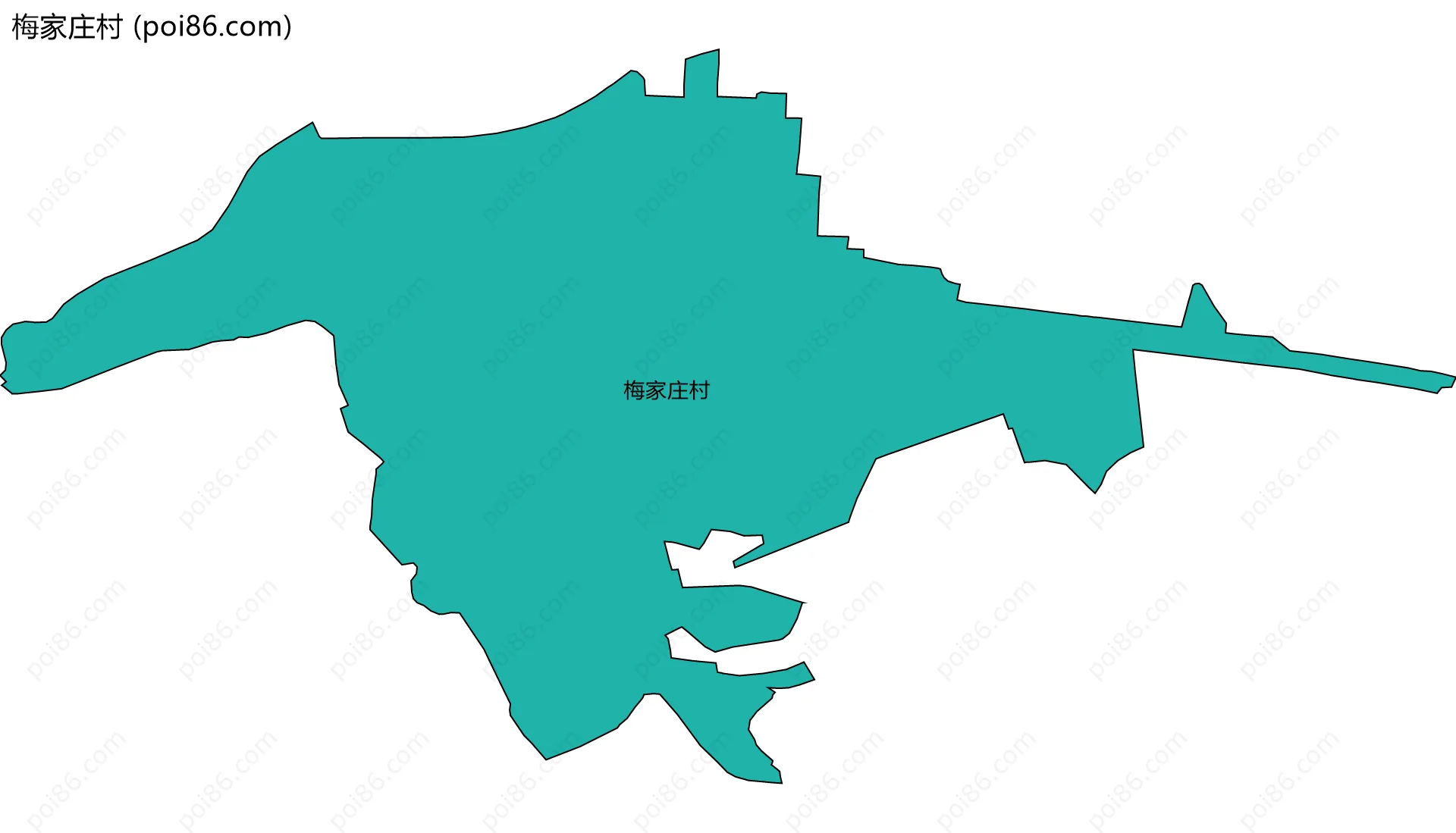 梅家庄村边界地图