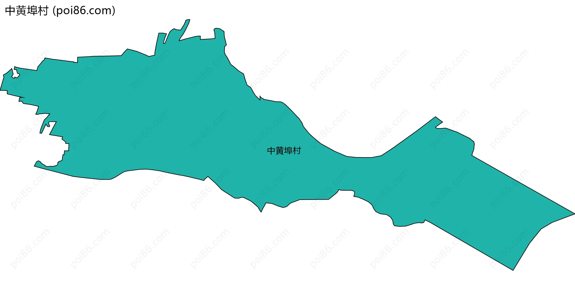 中黄埠村边界地图