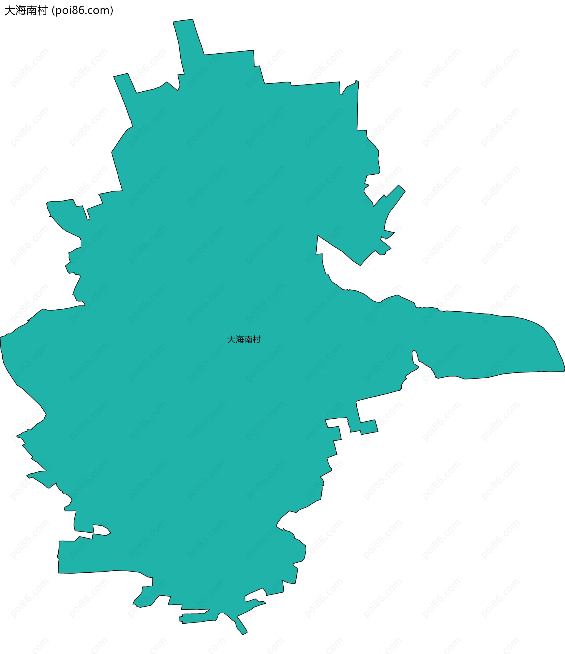 大海南村边界地图