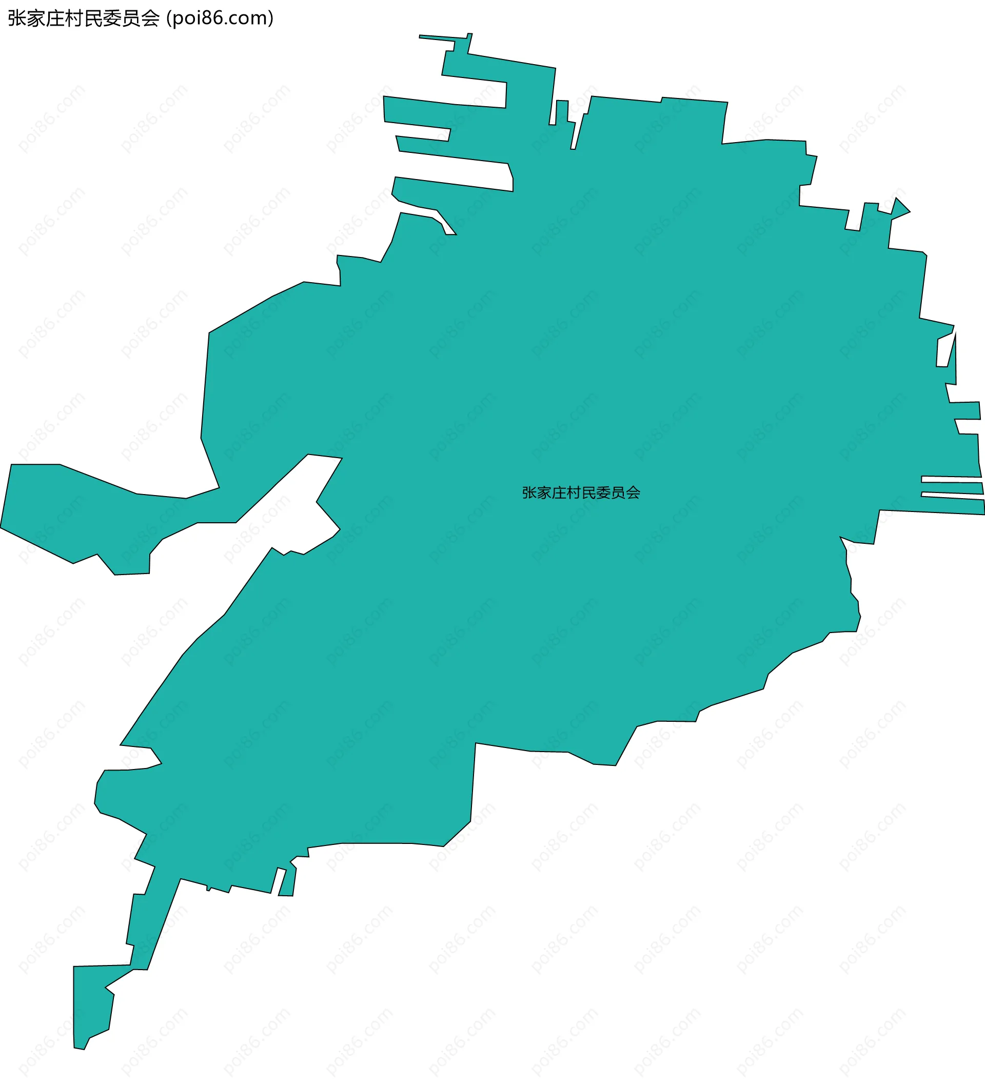 张家庄村民委员会边界地图