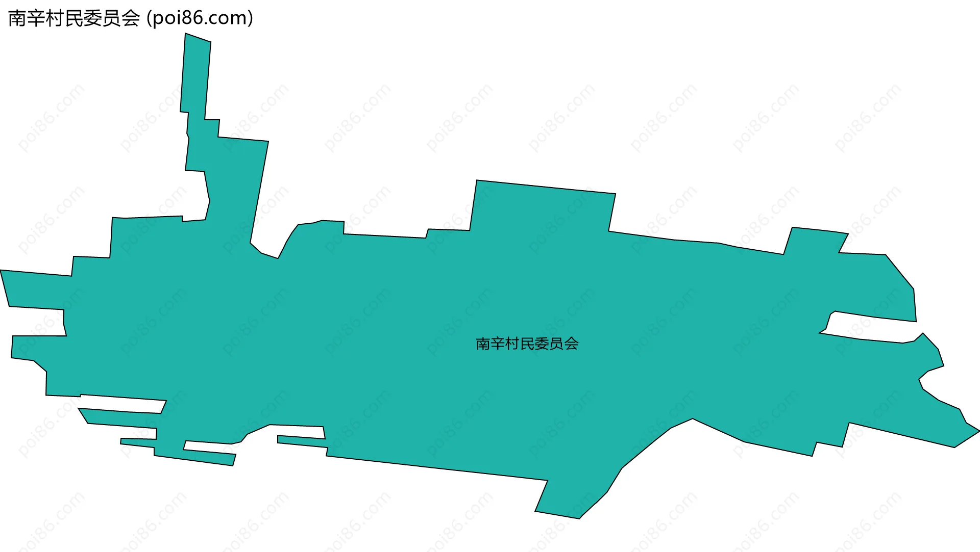 南辛村民委员会边界地图