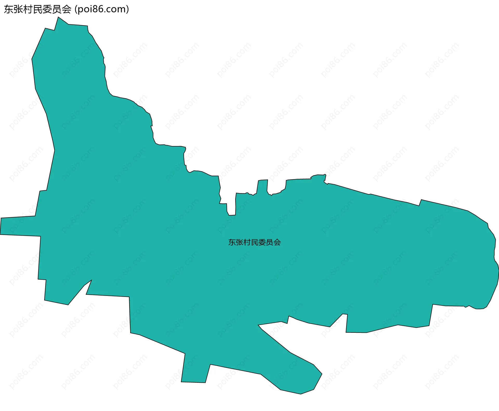东张村民委员会边界地图