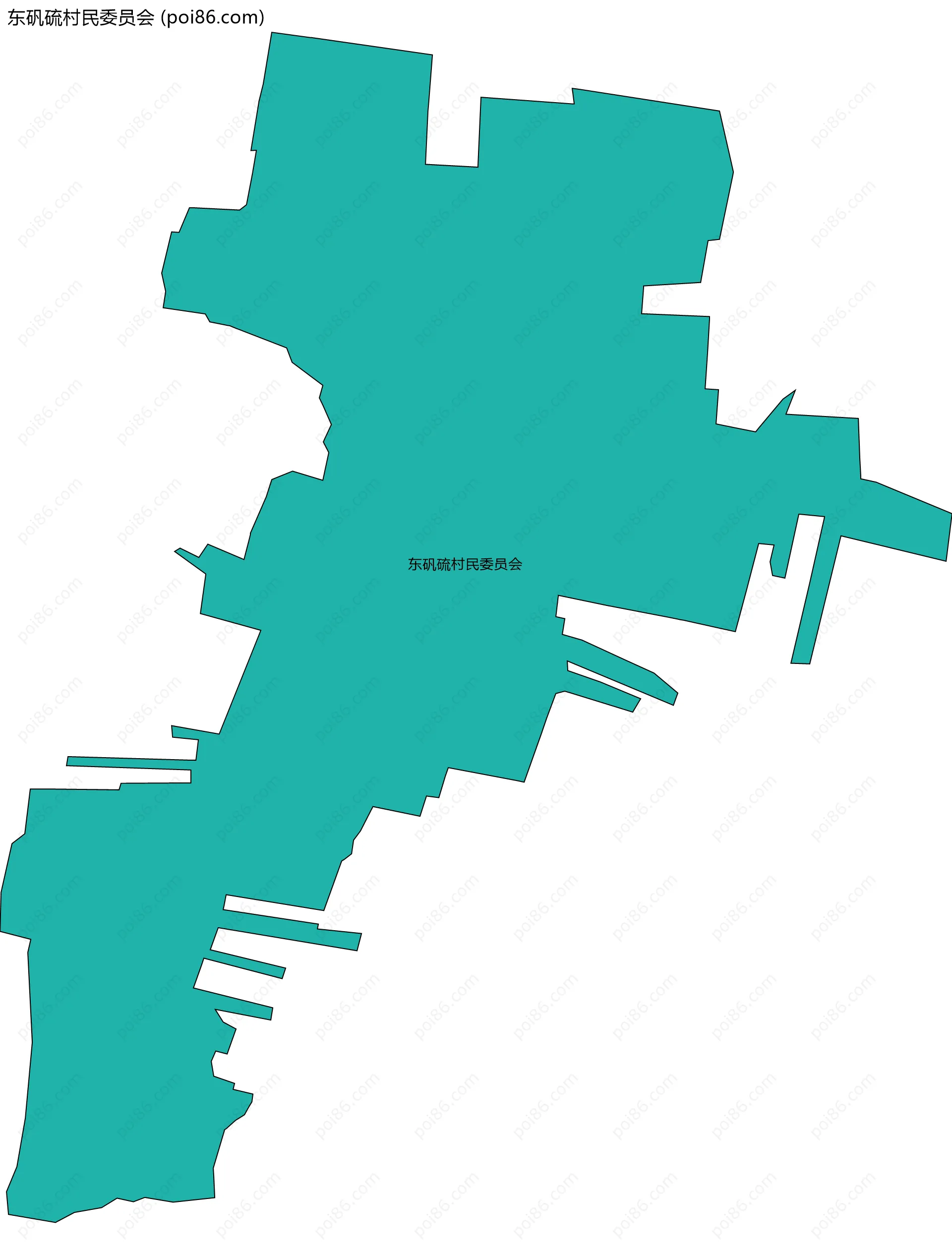 东矾硫村民委员会边界地图