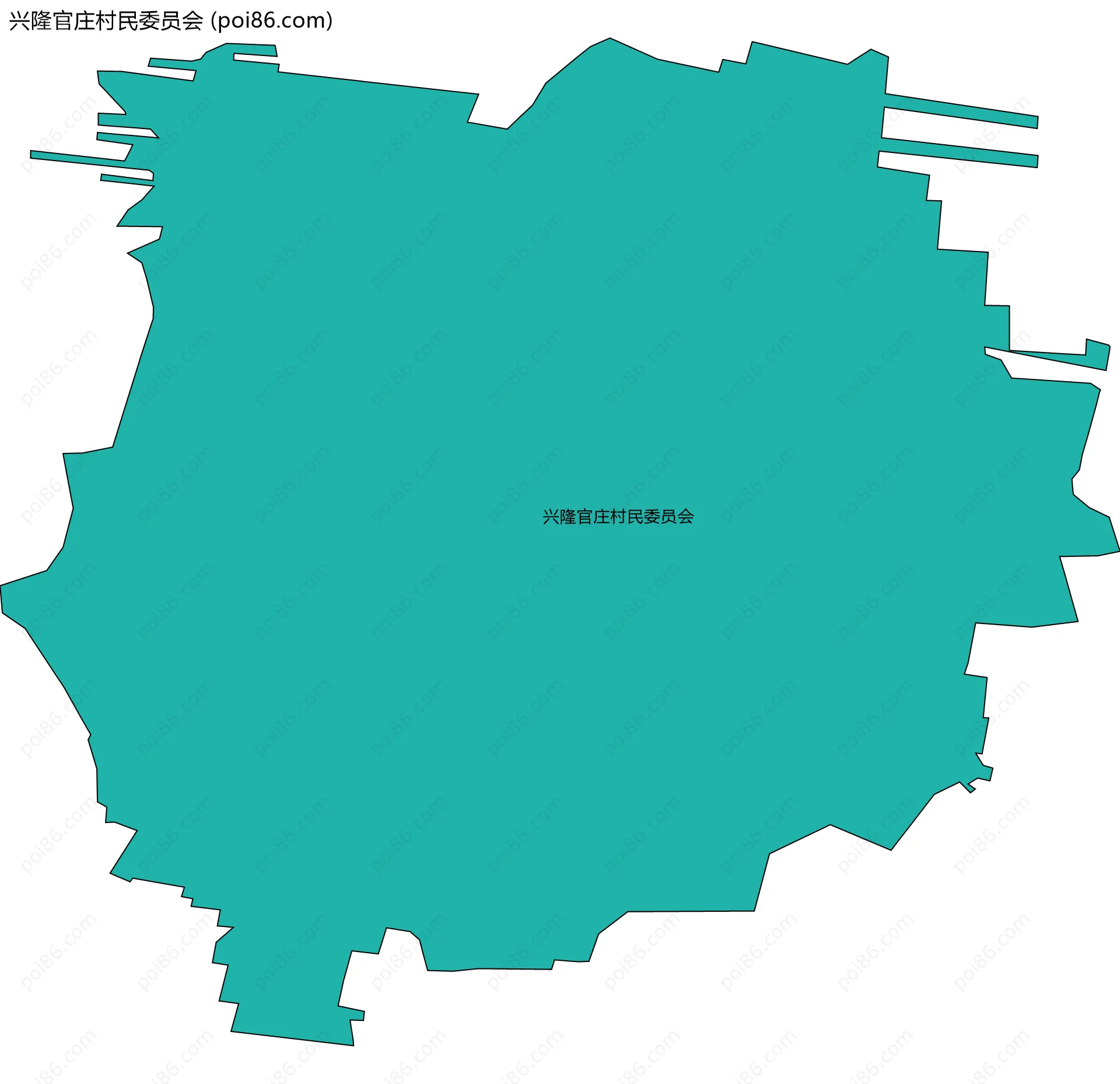 兴隆官庄村民委员会边界地图