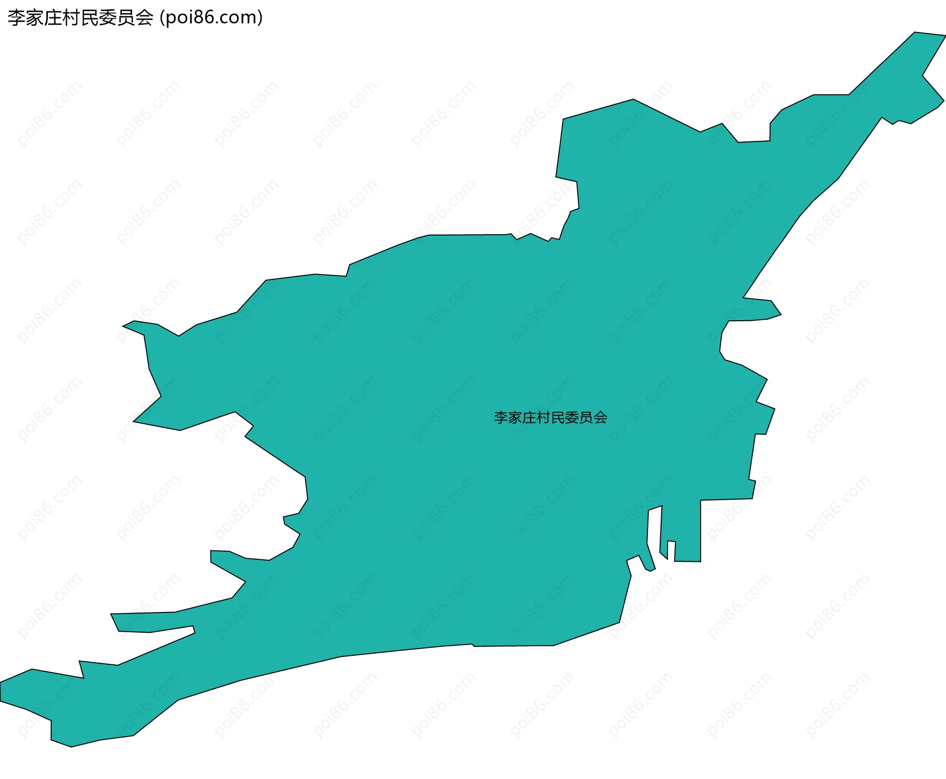 李家庄村民委员会边界地图