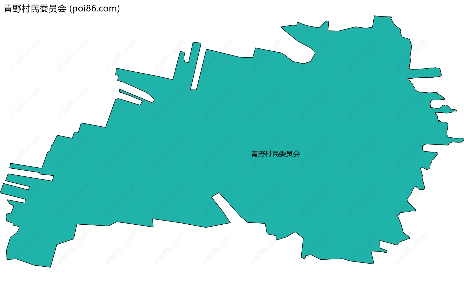 青野村民委员会边界地图
