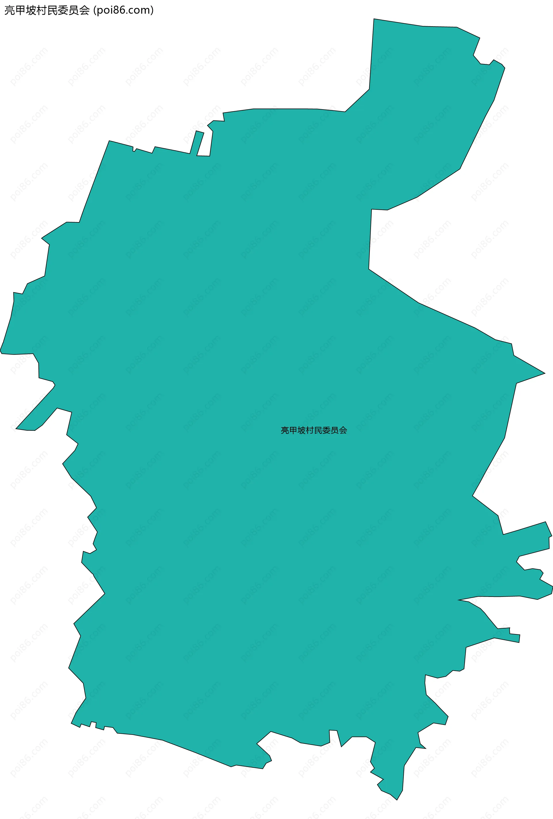 亮甲坡村民委员会边界地图