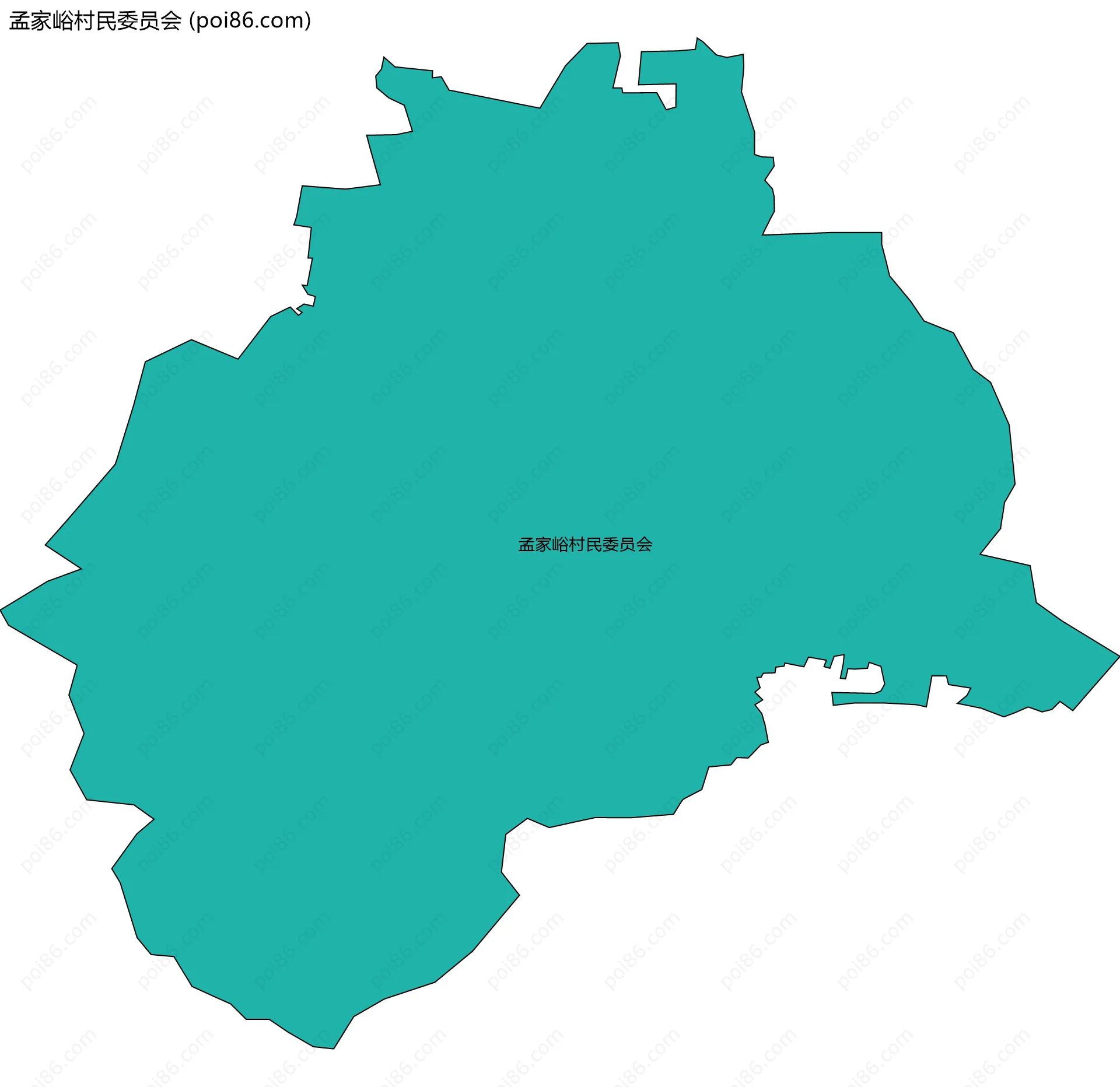 孟家峪村民委员会边界地图