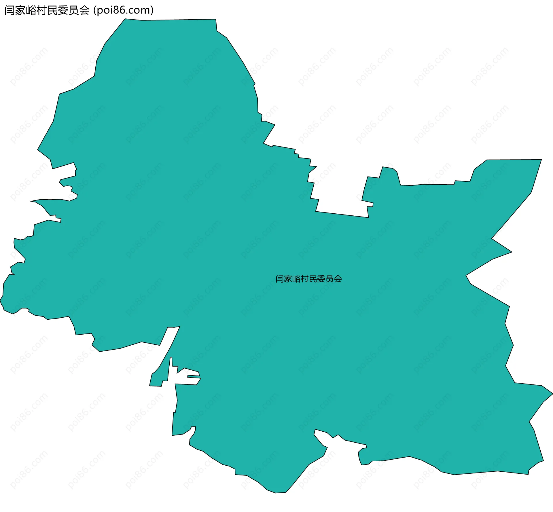闫家峪村民委员会边界地图