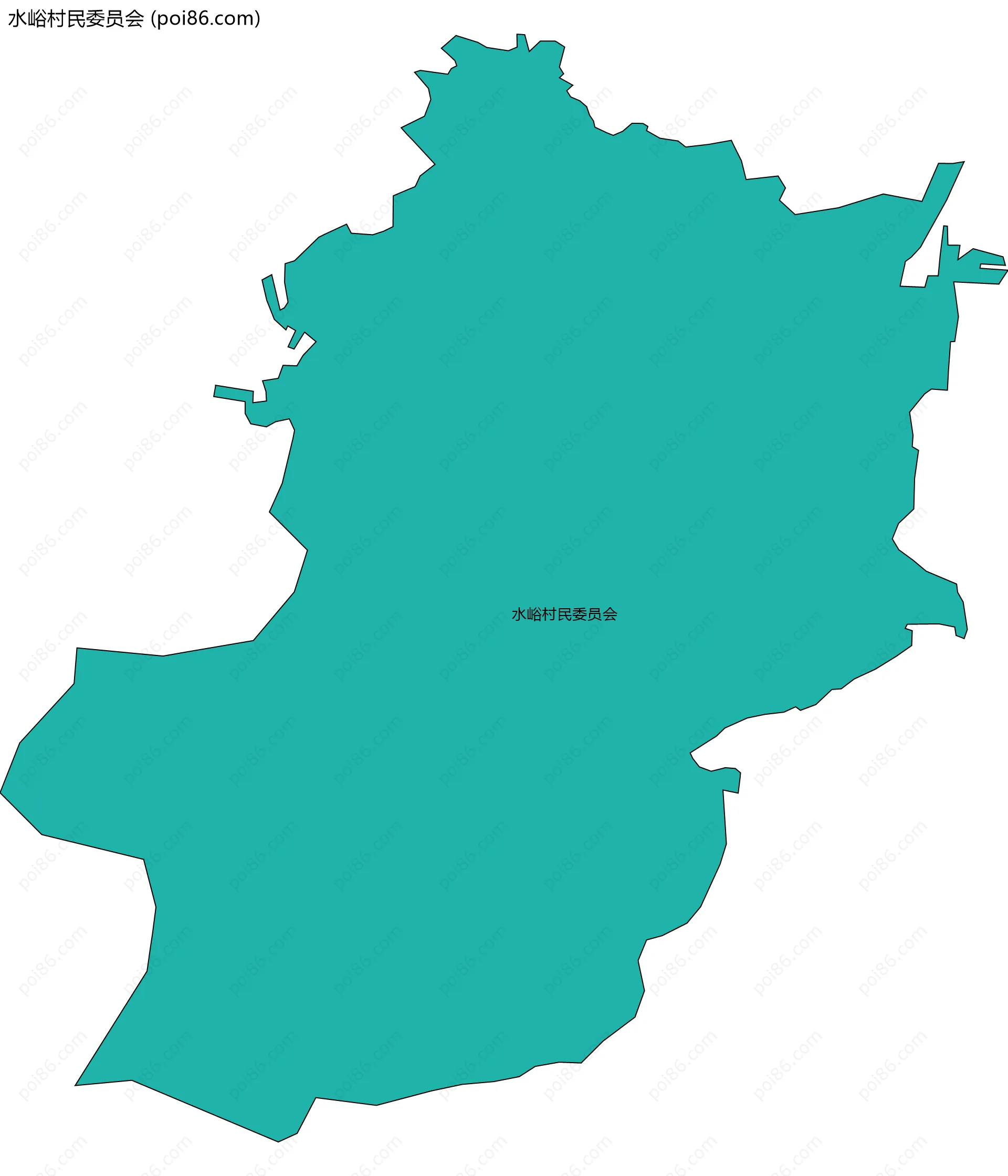 水峪村民委员会边界地图