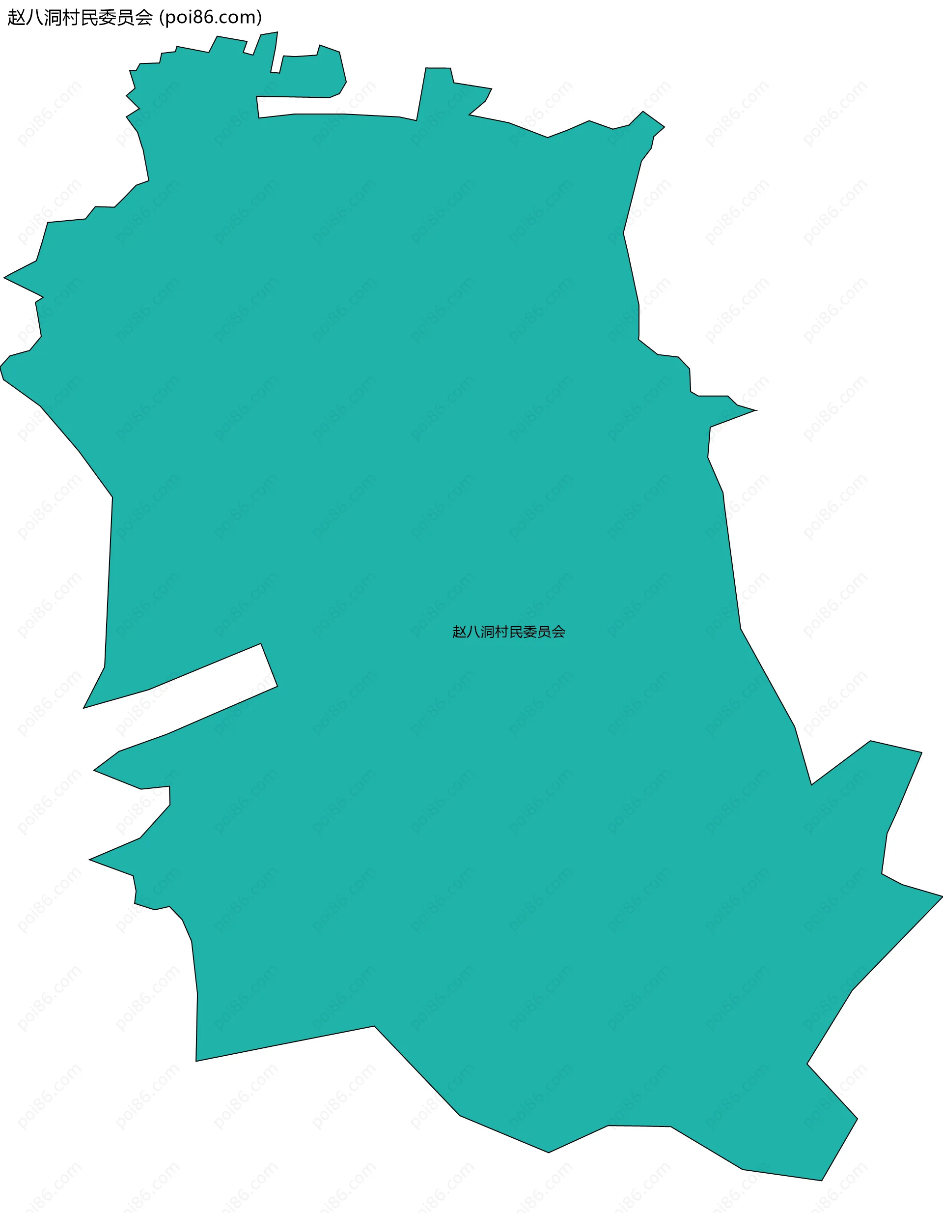 赵八洞村民委员会边界地图