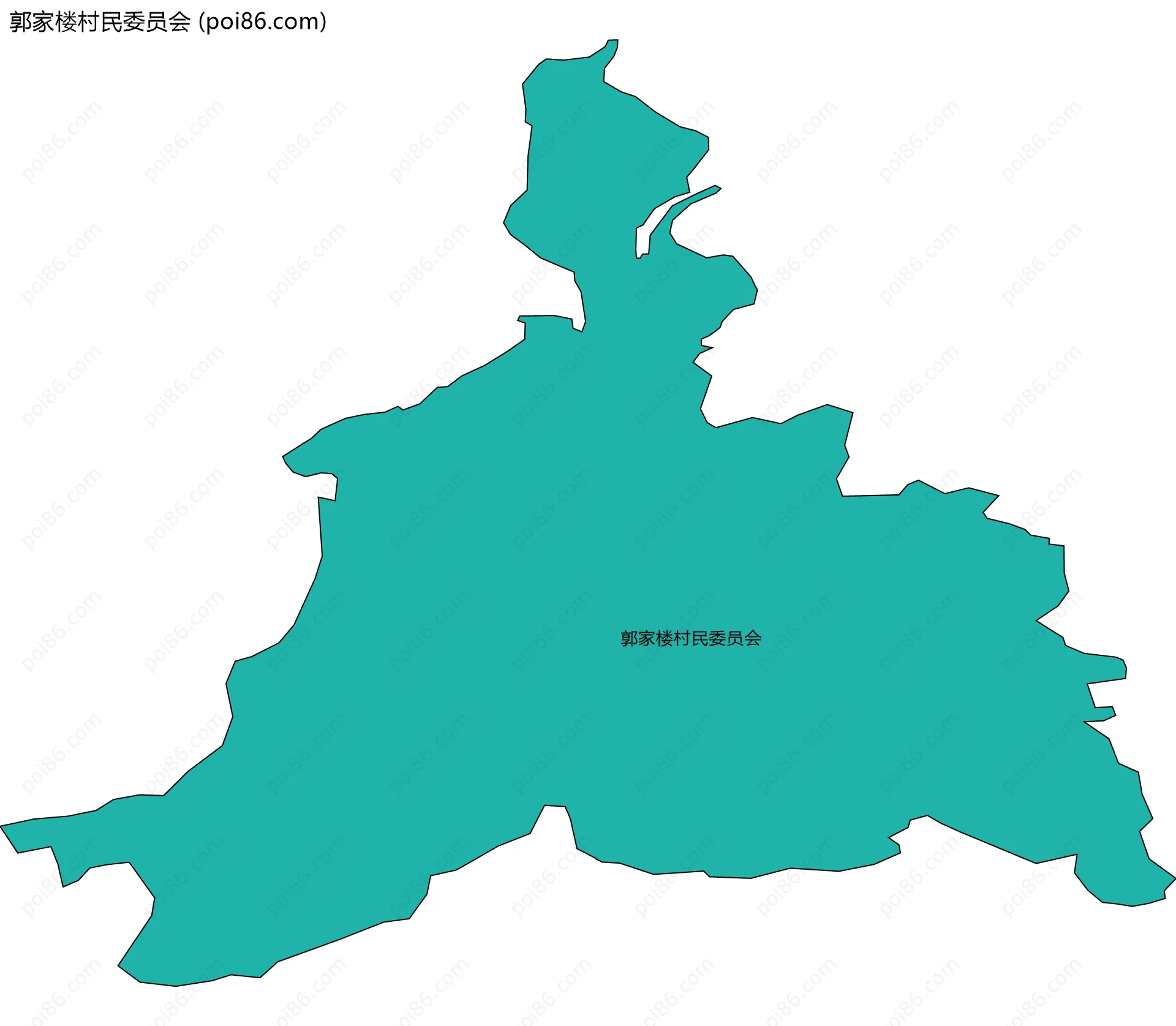 郭家楼村民委员会边界地图