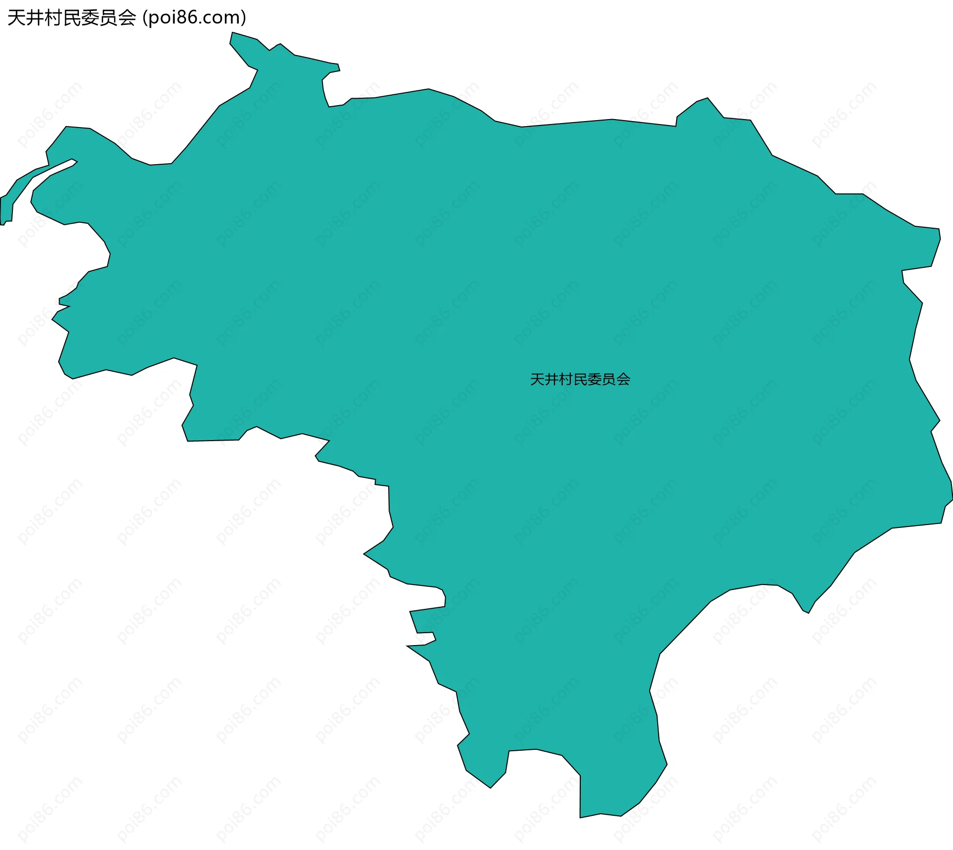 天井村民委员会边界地图