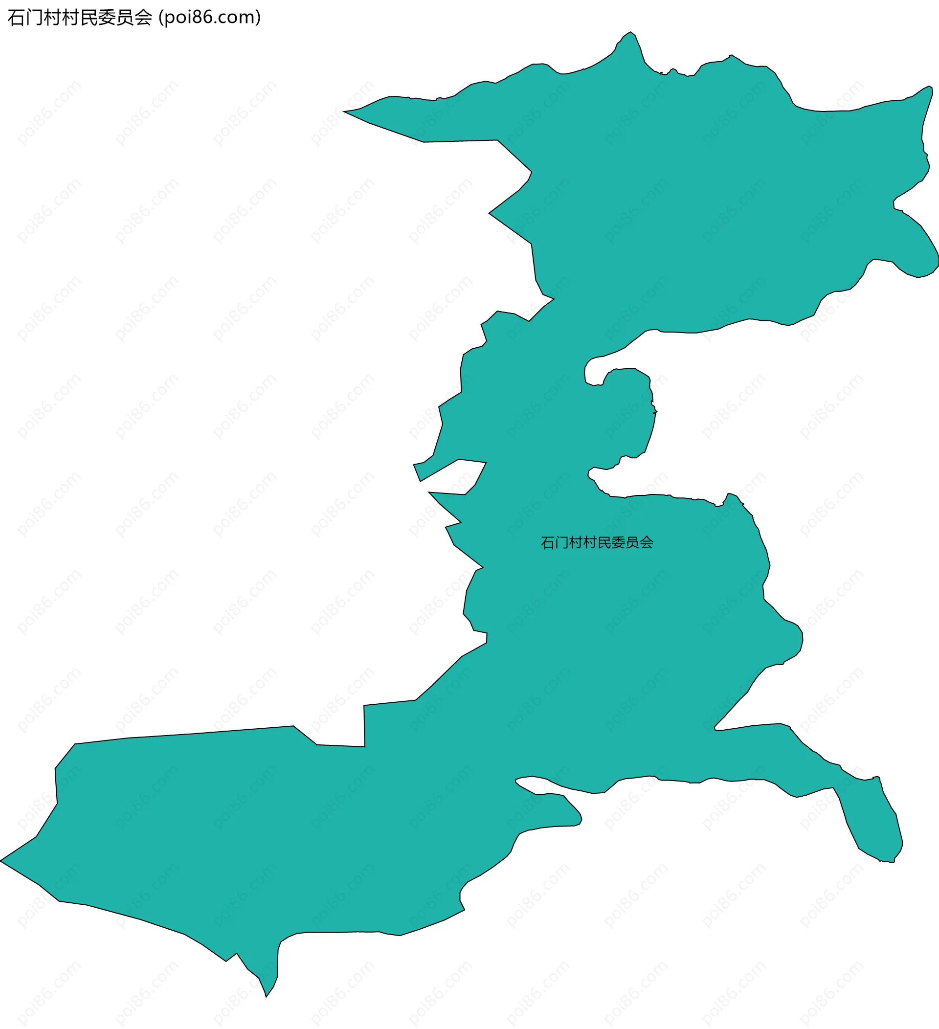 石门村村民委员会边界地图