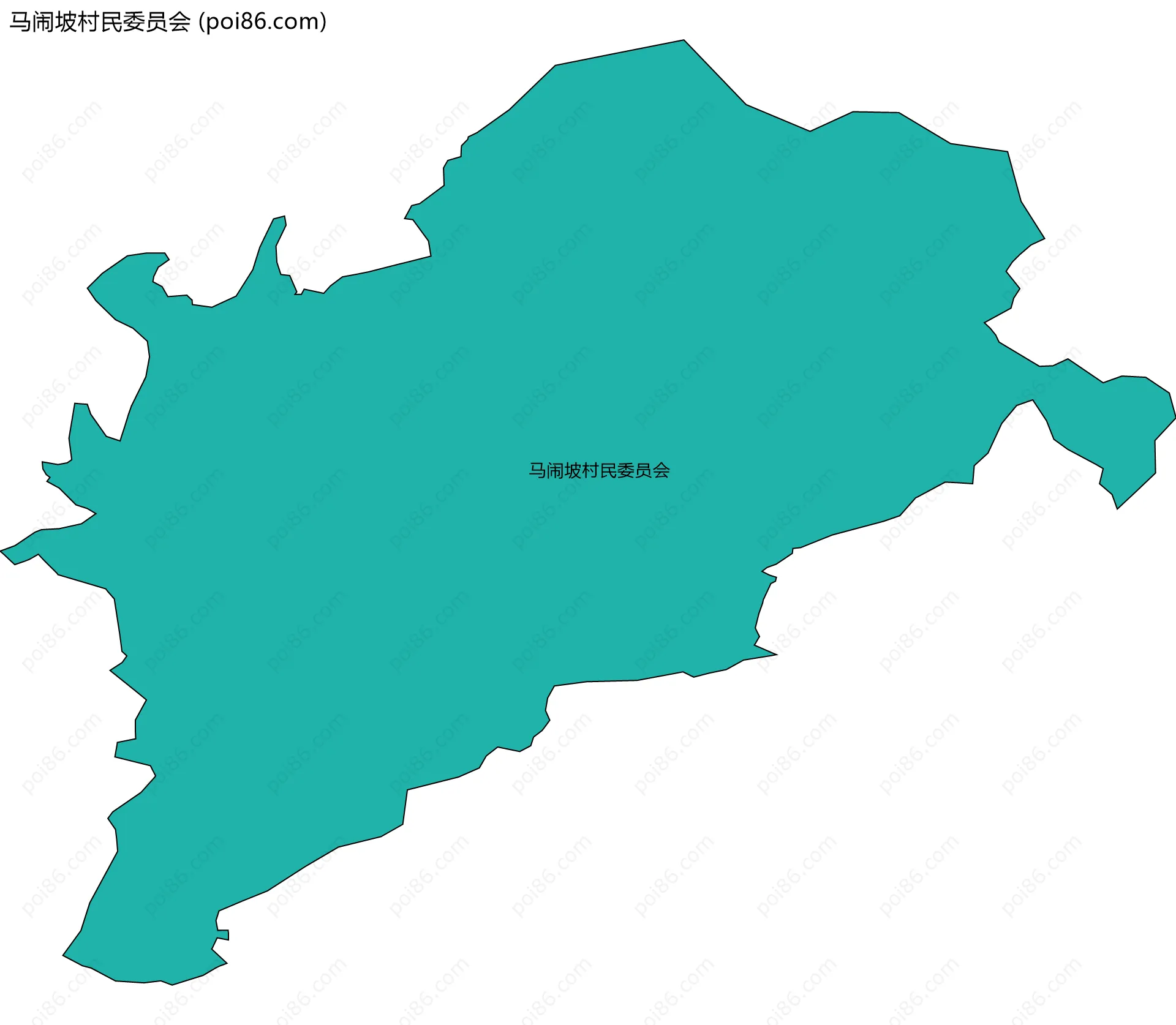 马闹坡村民委员会边界地图