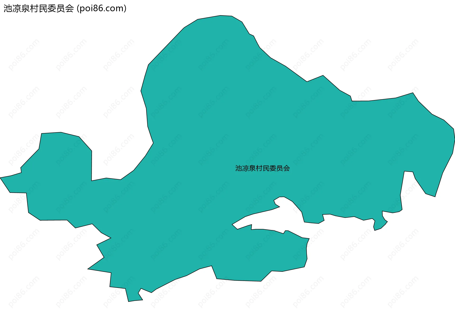 池凉泉村民委员会边界地图