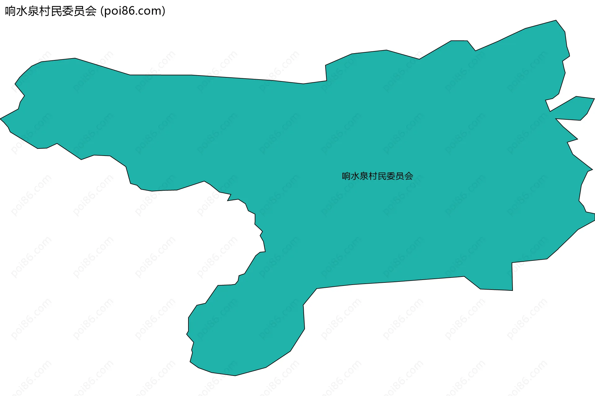 响水泉村民委员会边界地图