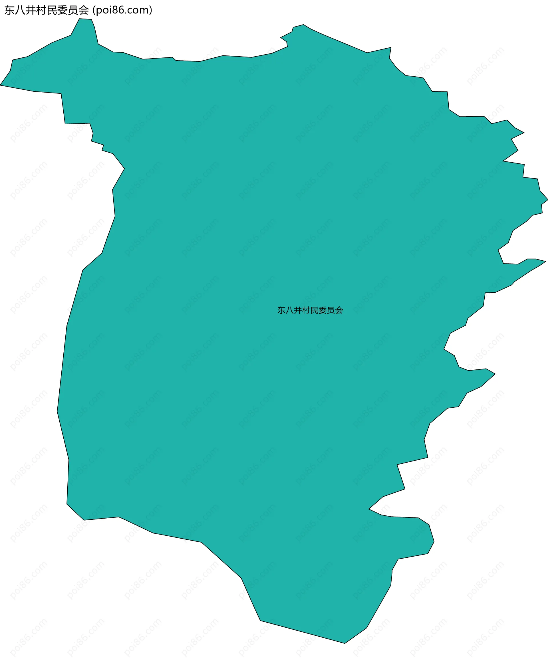 东八井村民委员会边界地图