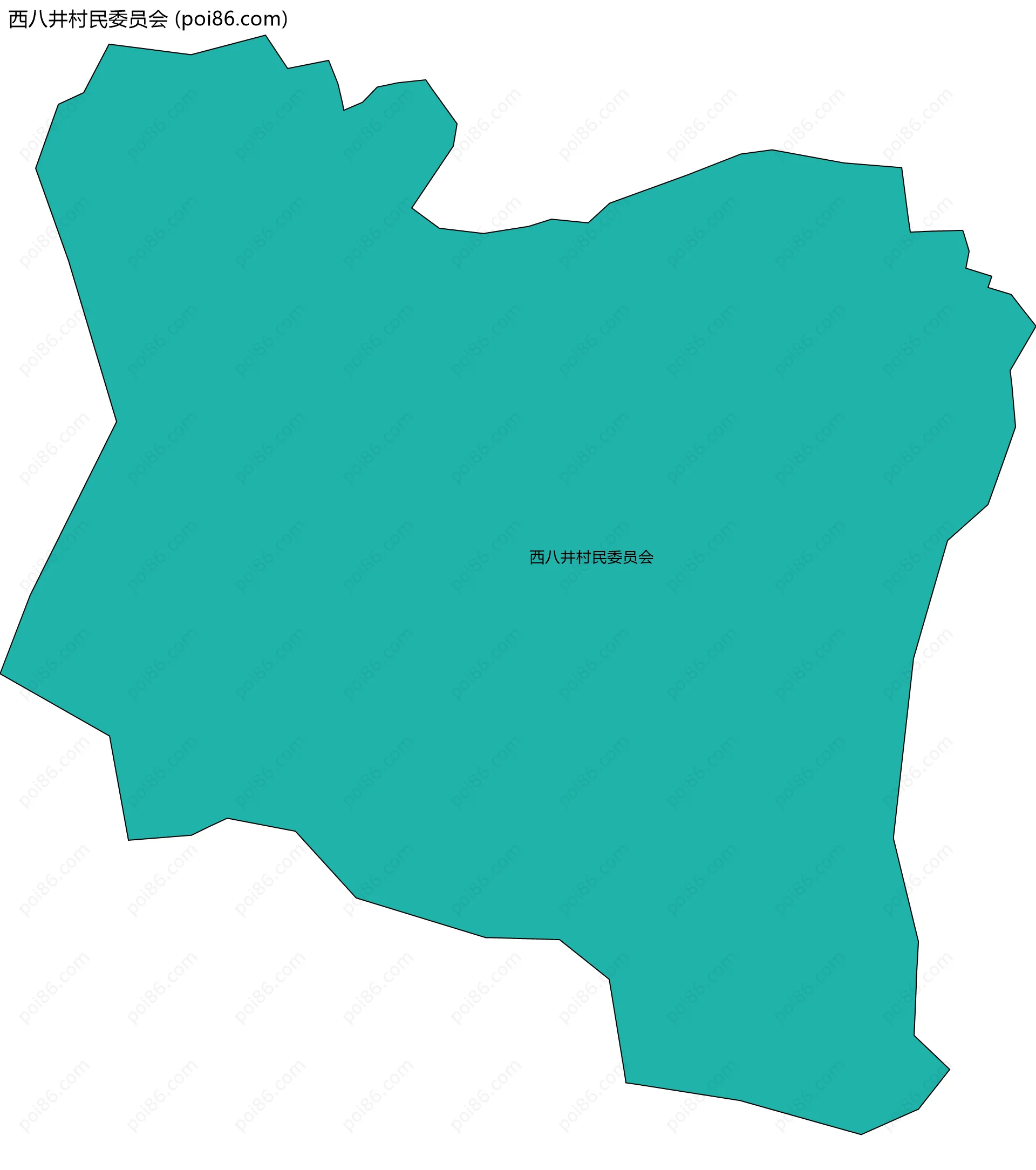 西八井村民委员会边界地图
