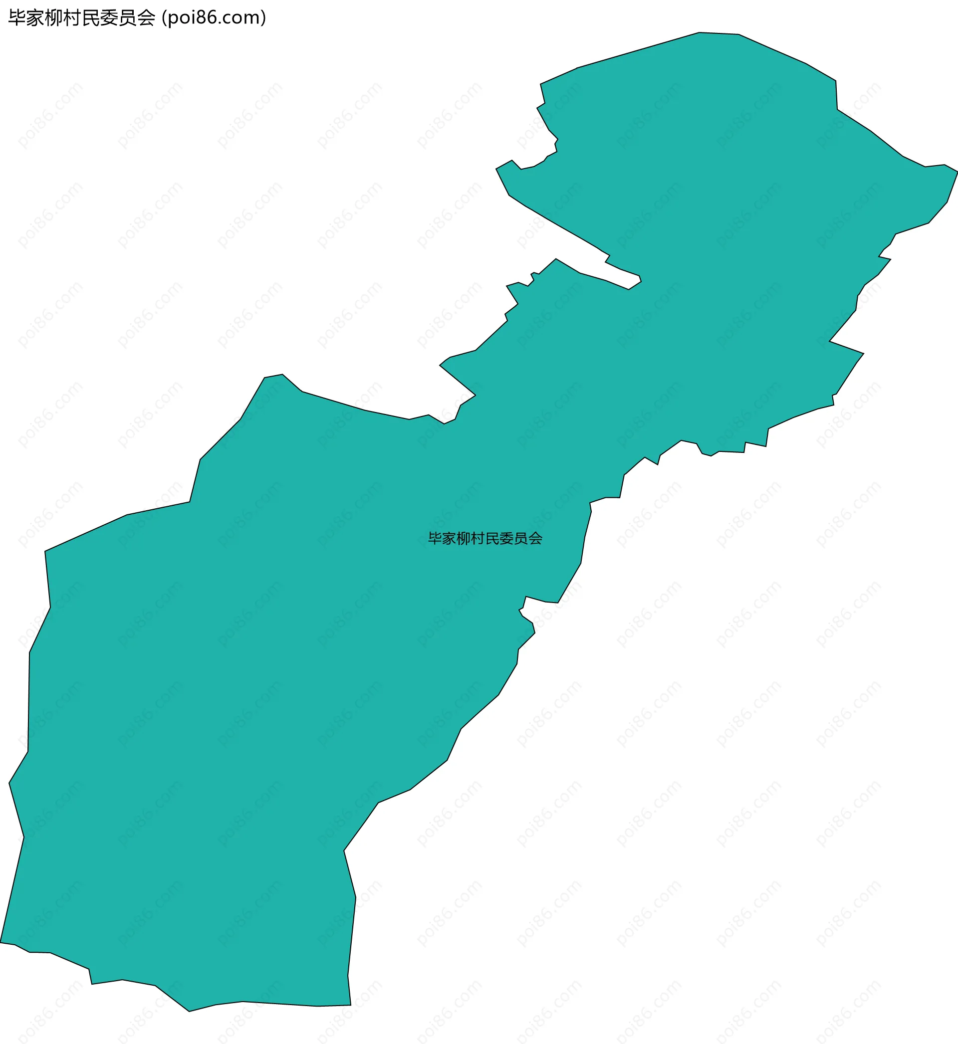 毕家柳村民委员会边界地图