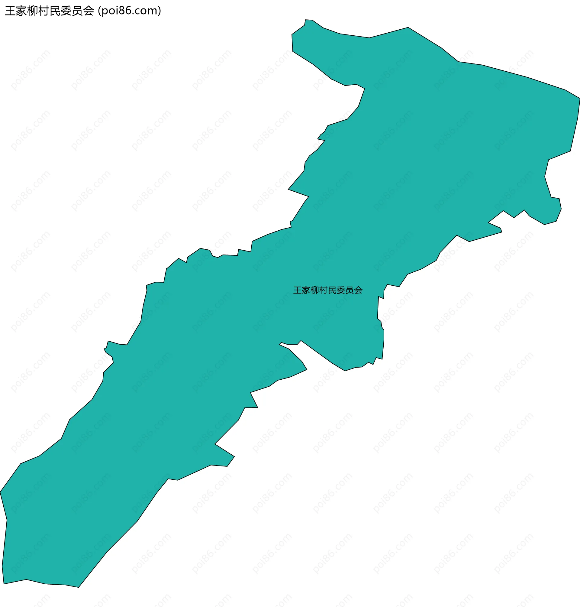王家柳村民委员会边界地图