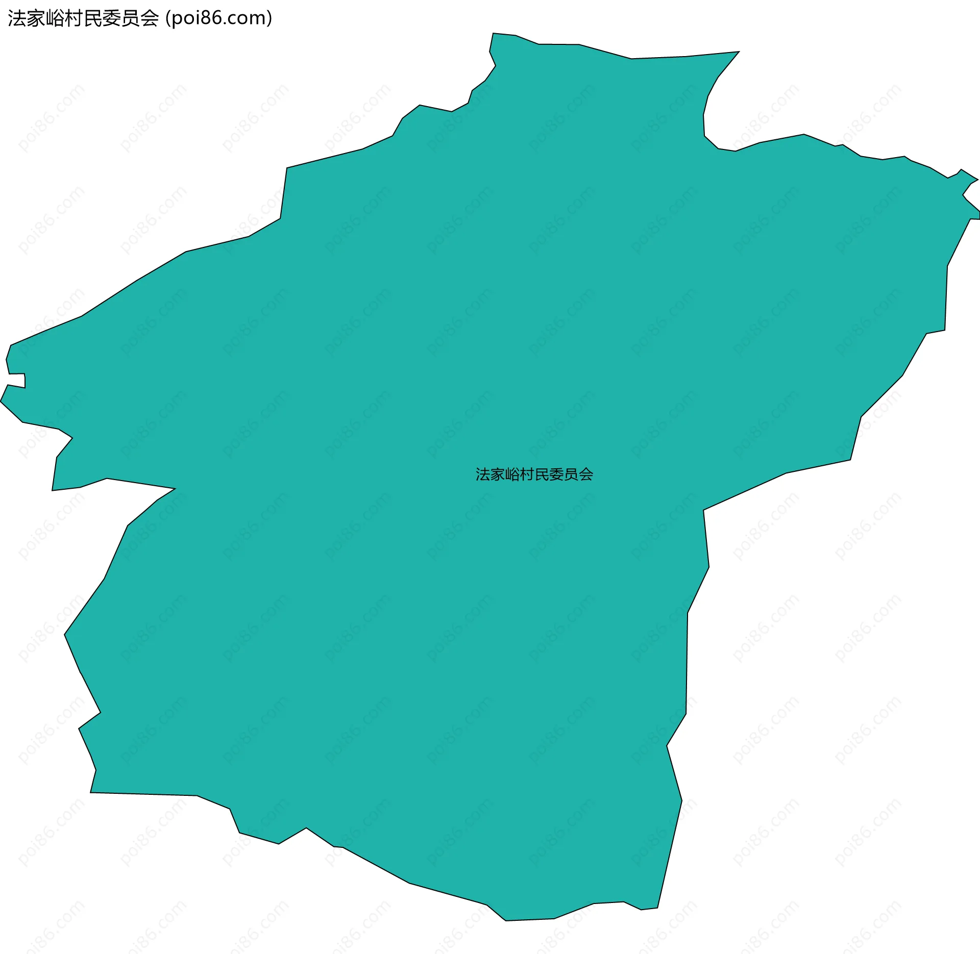 法家峪村民委员会边界地图