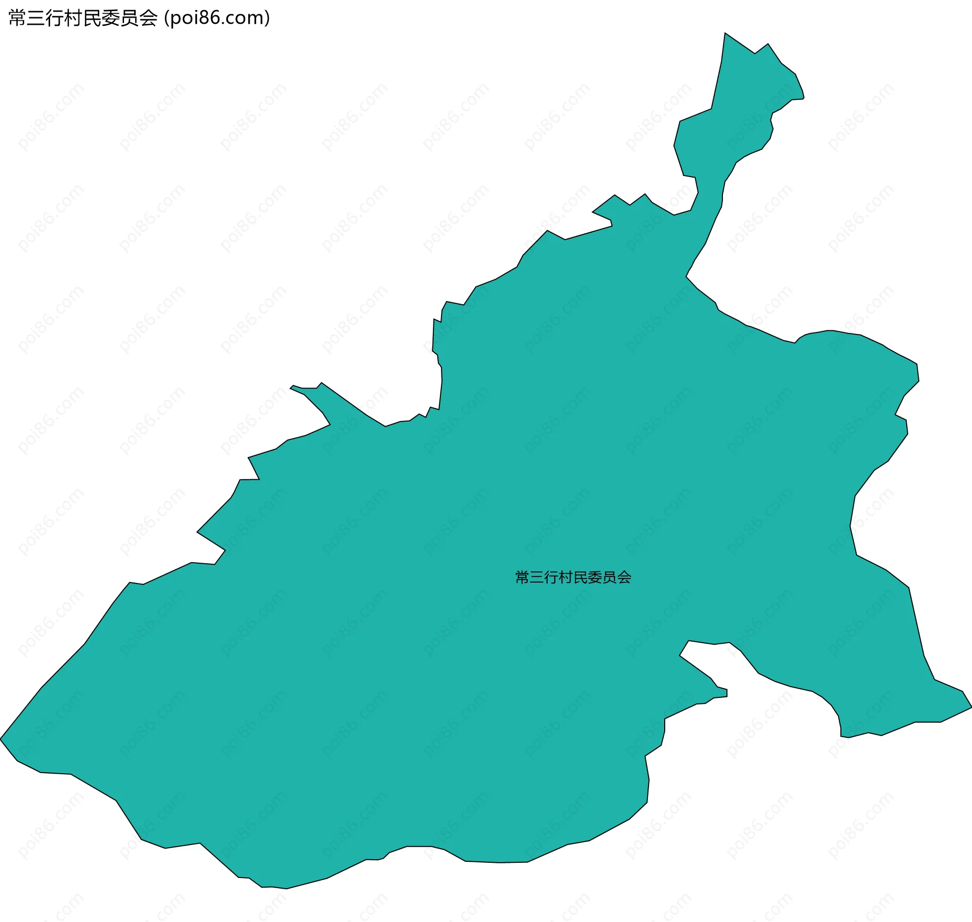 常三行村民委员会边界地图