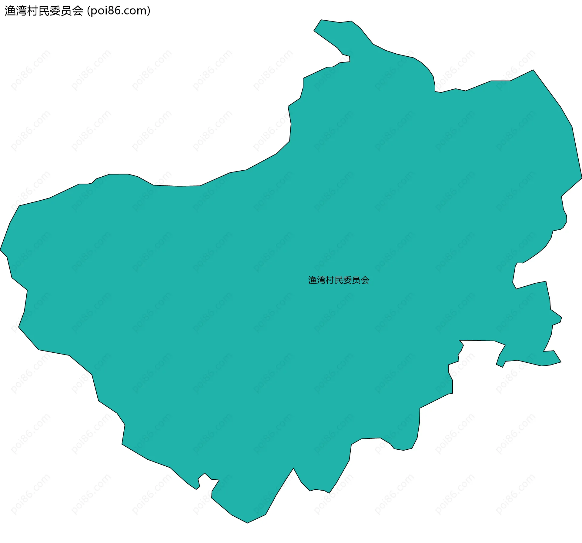 渔湾村民委员会边界地图