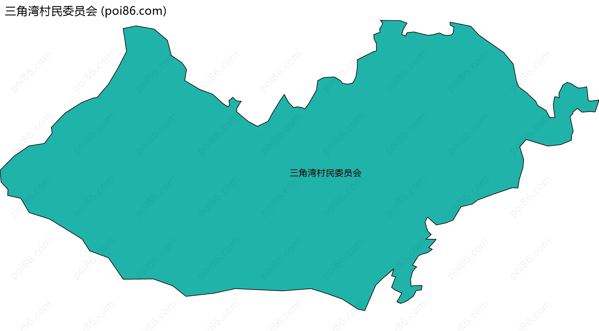 三角湾村民委员会边界地图