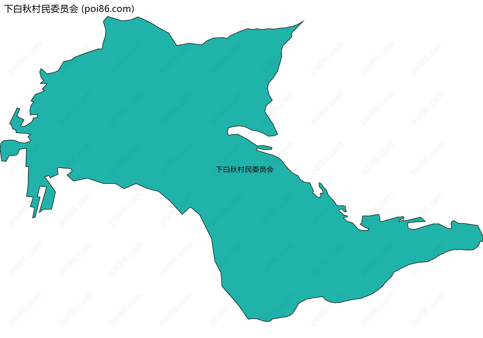下白秋村民委员会边界地图