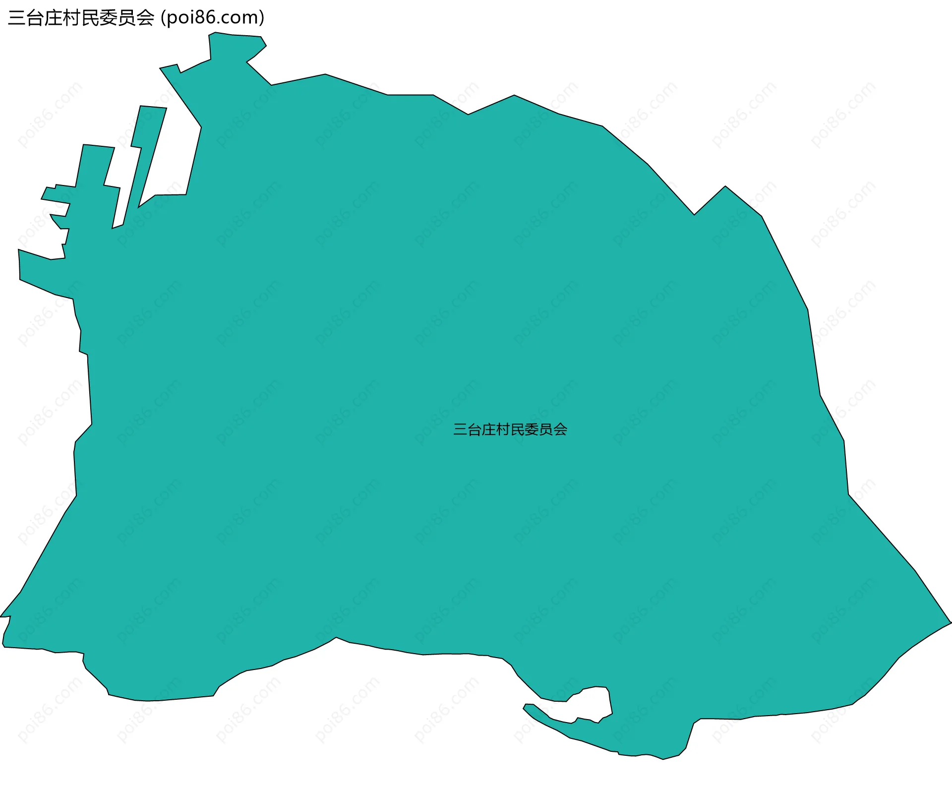 三台庄村民委员会边界地图