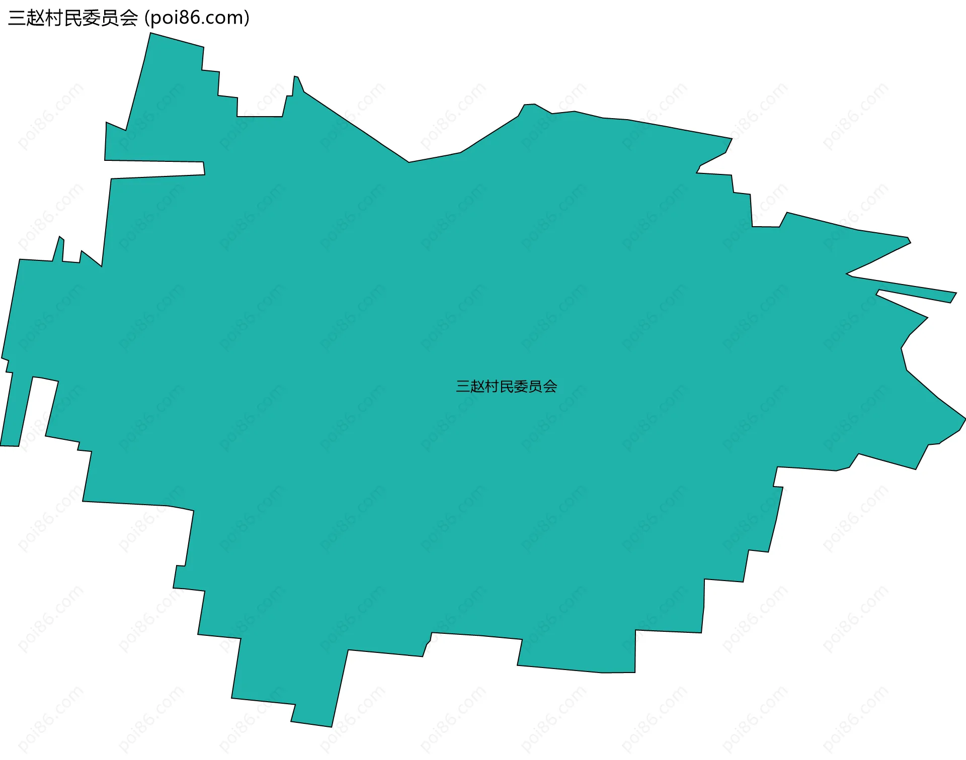 三赵村民委员会边界地图