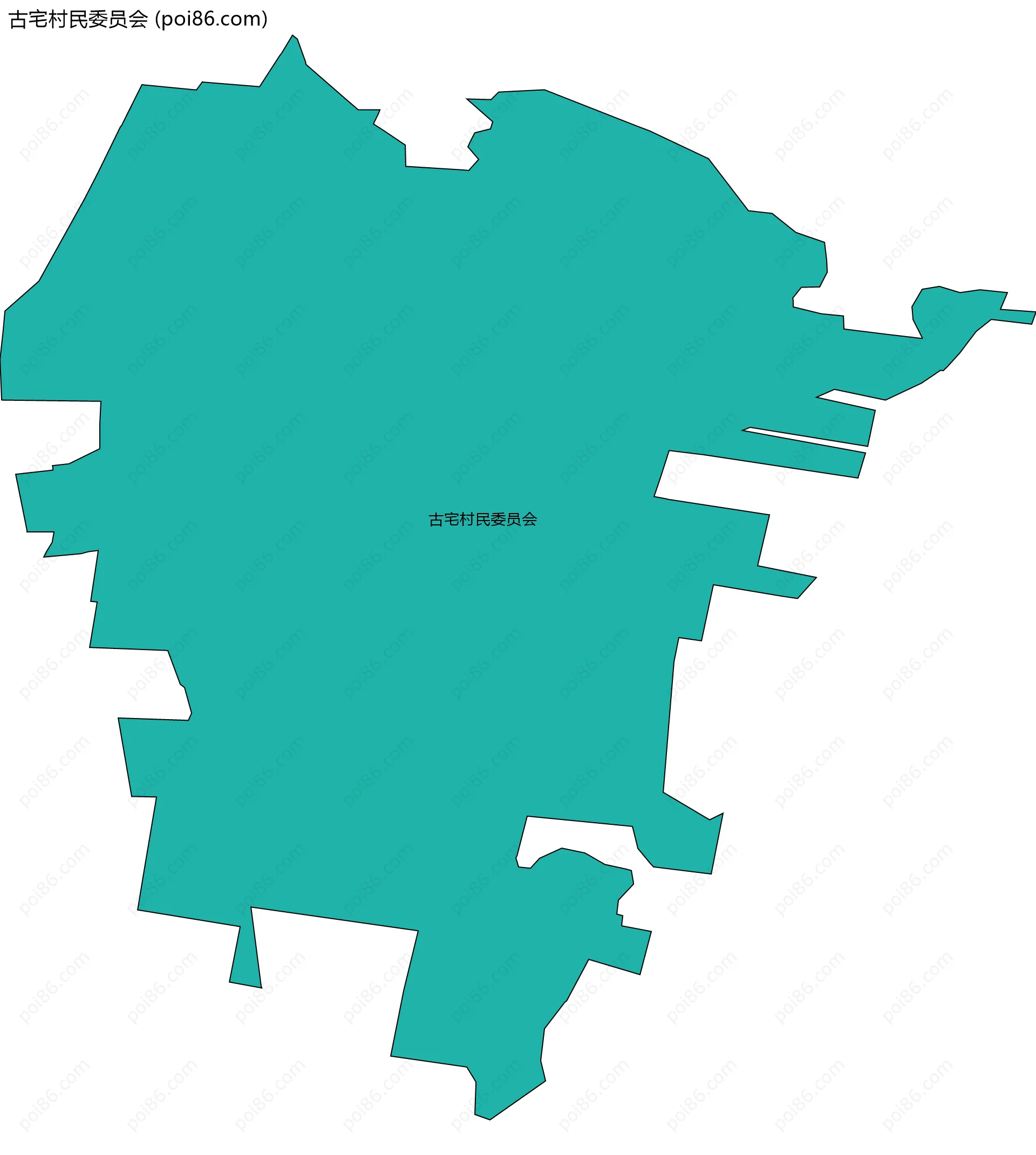 古宅村民委员会边界地图