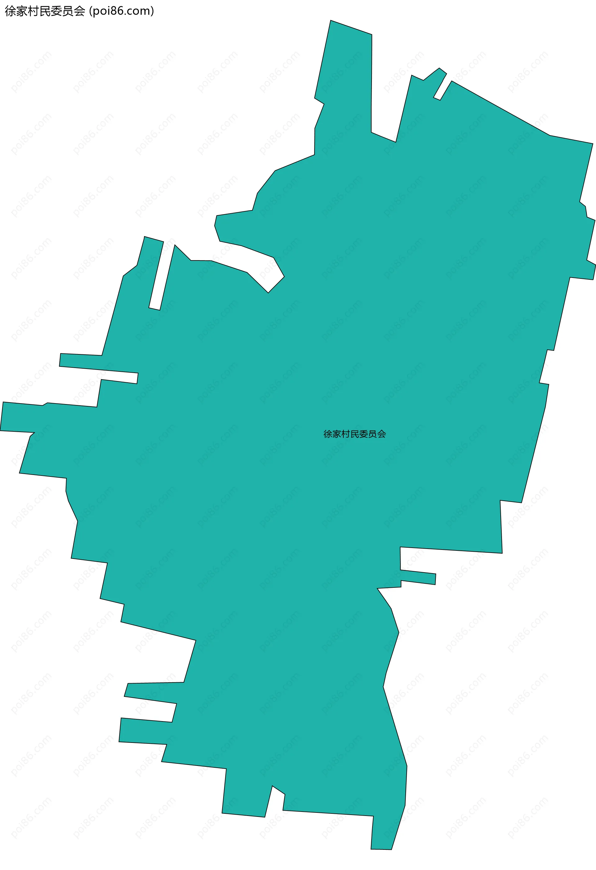 徐家村民委员会边界地图