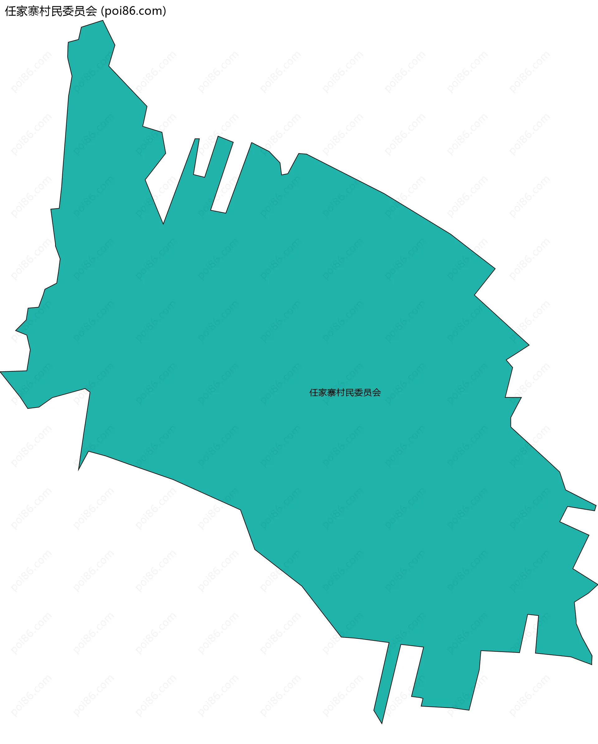 任家寨村民委员会边界地图