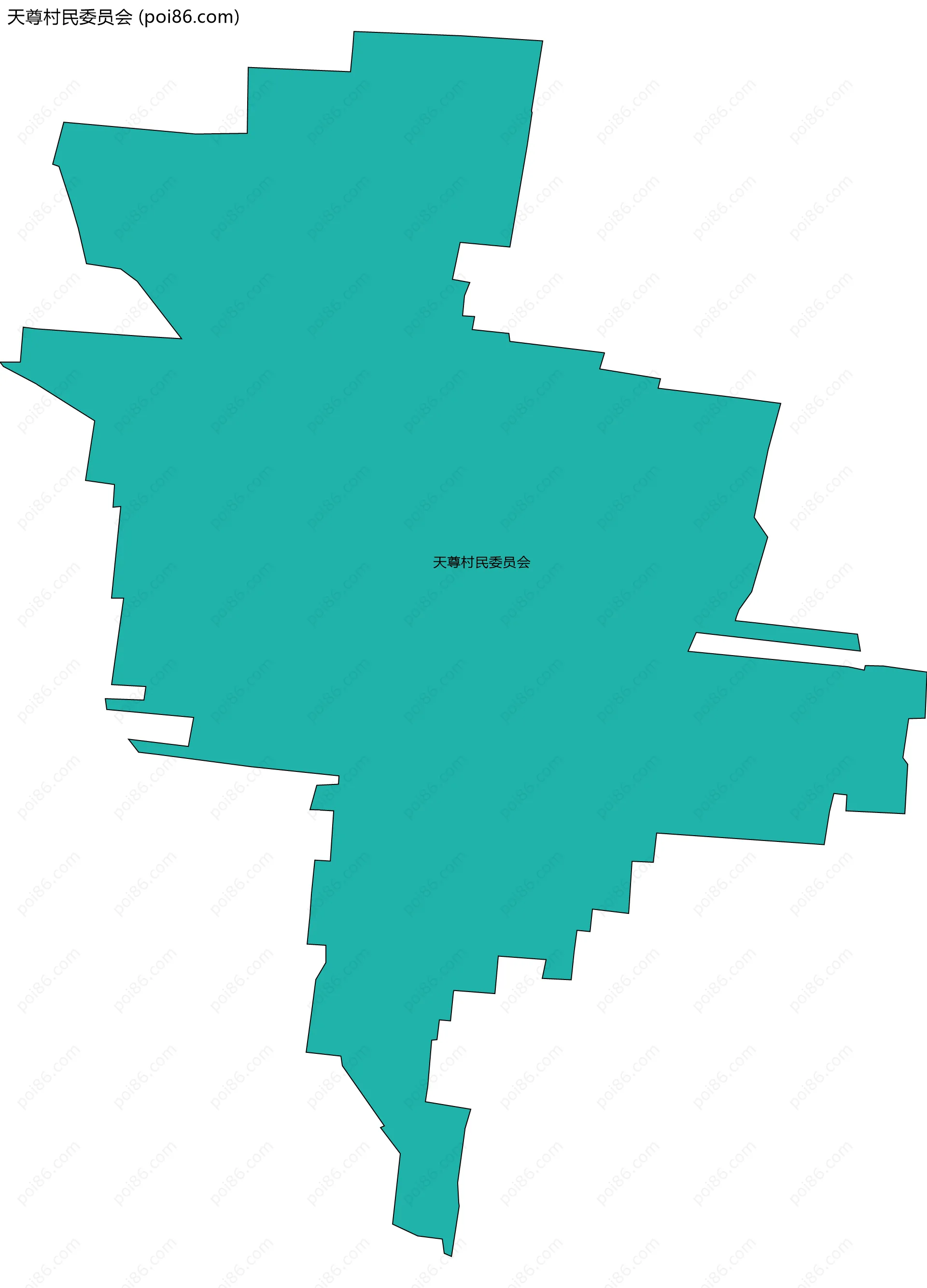 天尊村民委员会边界地图