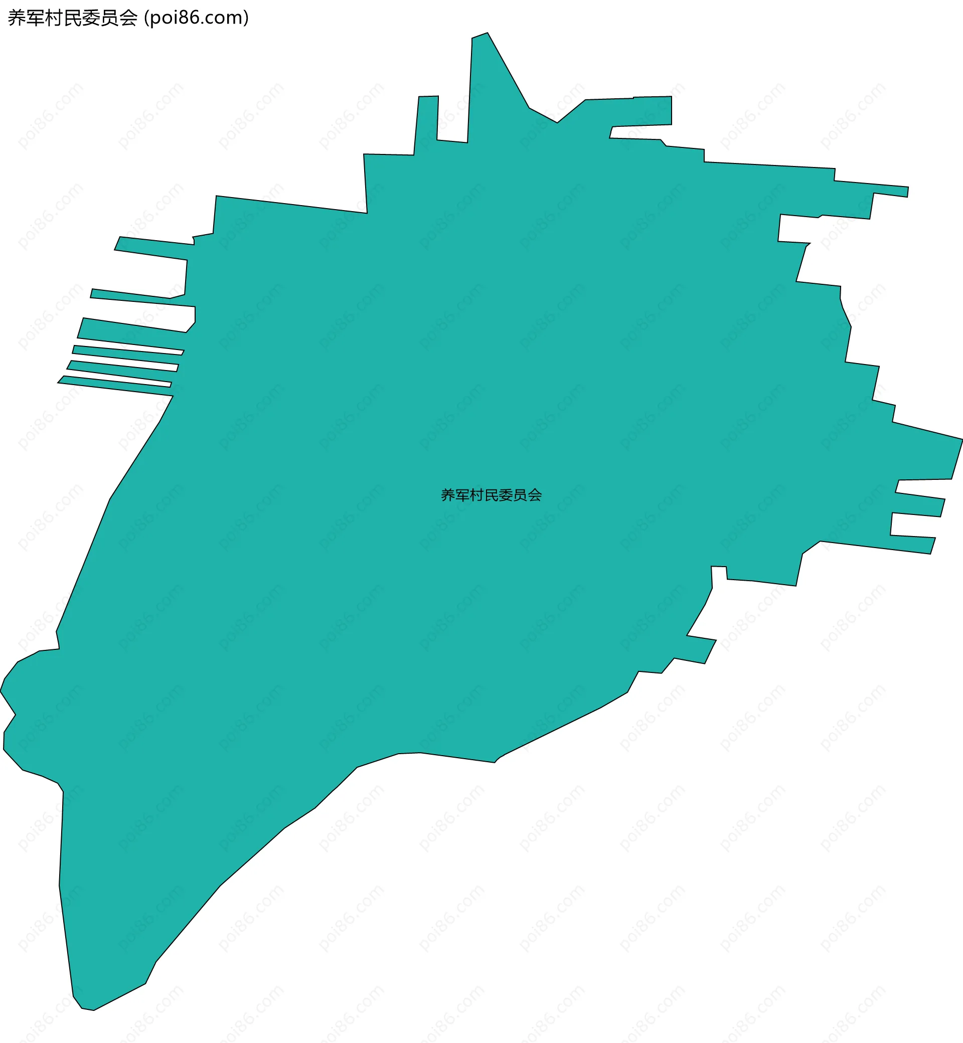 养军村民委员会边界地图