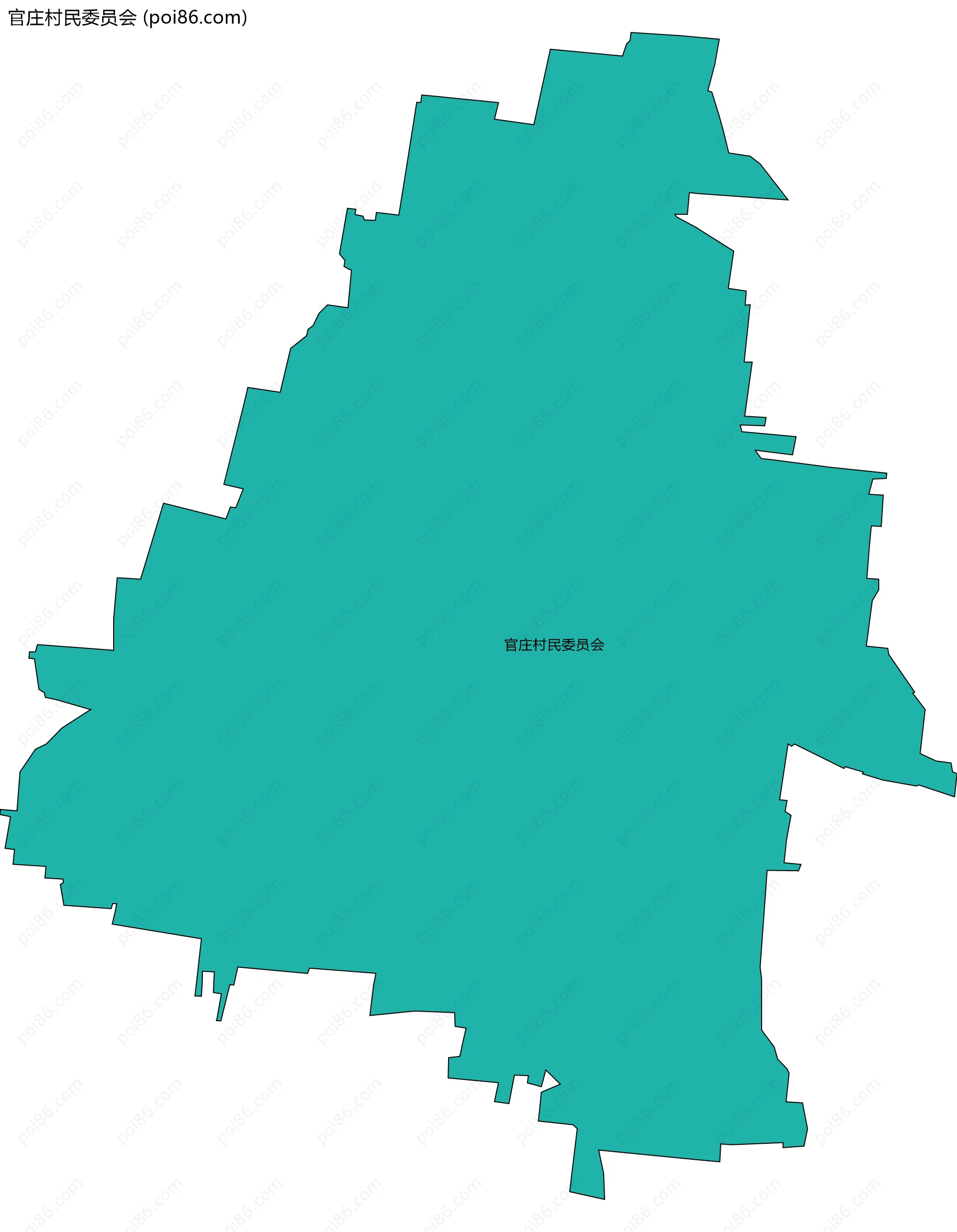 官庄村民委员会边界地图