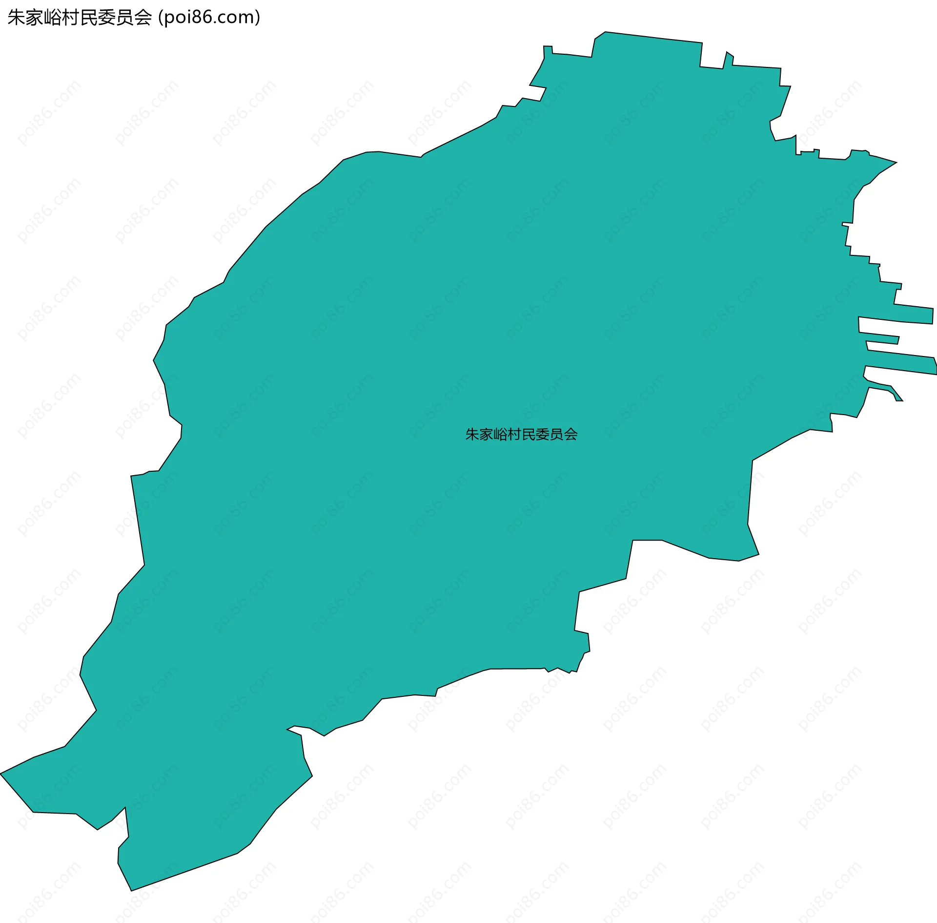 朱家峪村民委员会边界地图