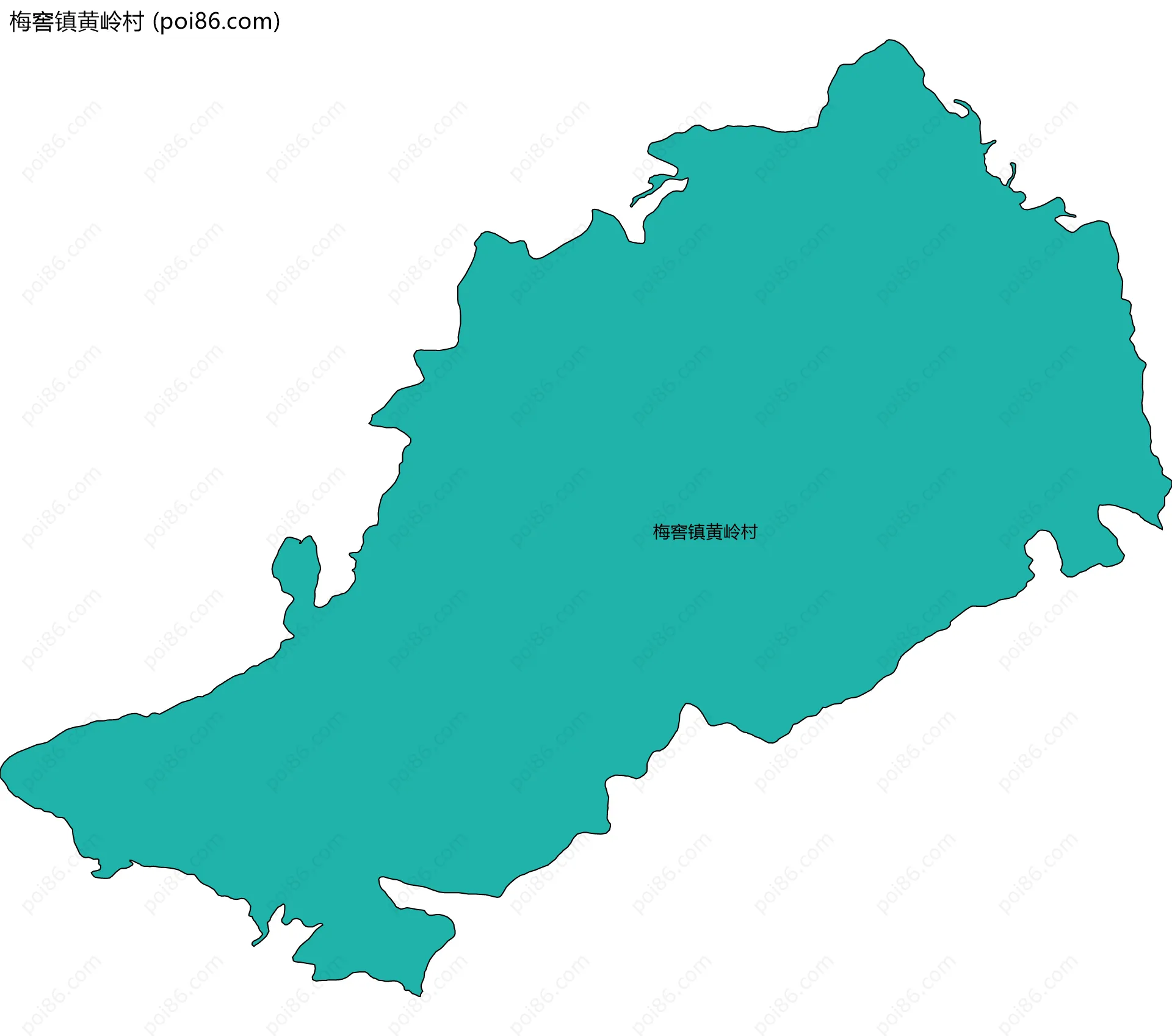 梅窖镇黄岭村边界地图