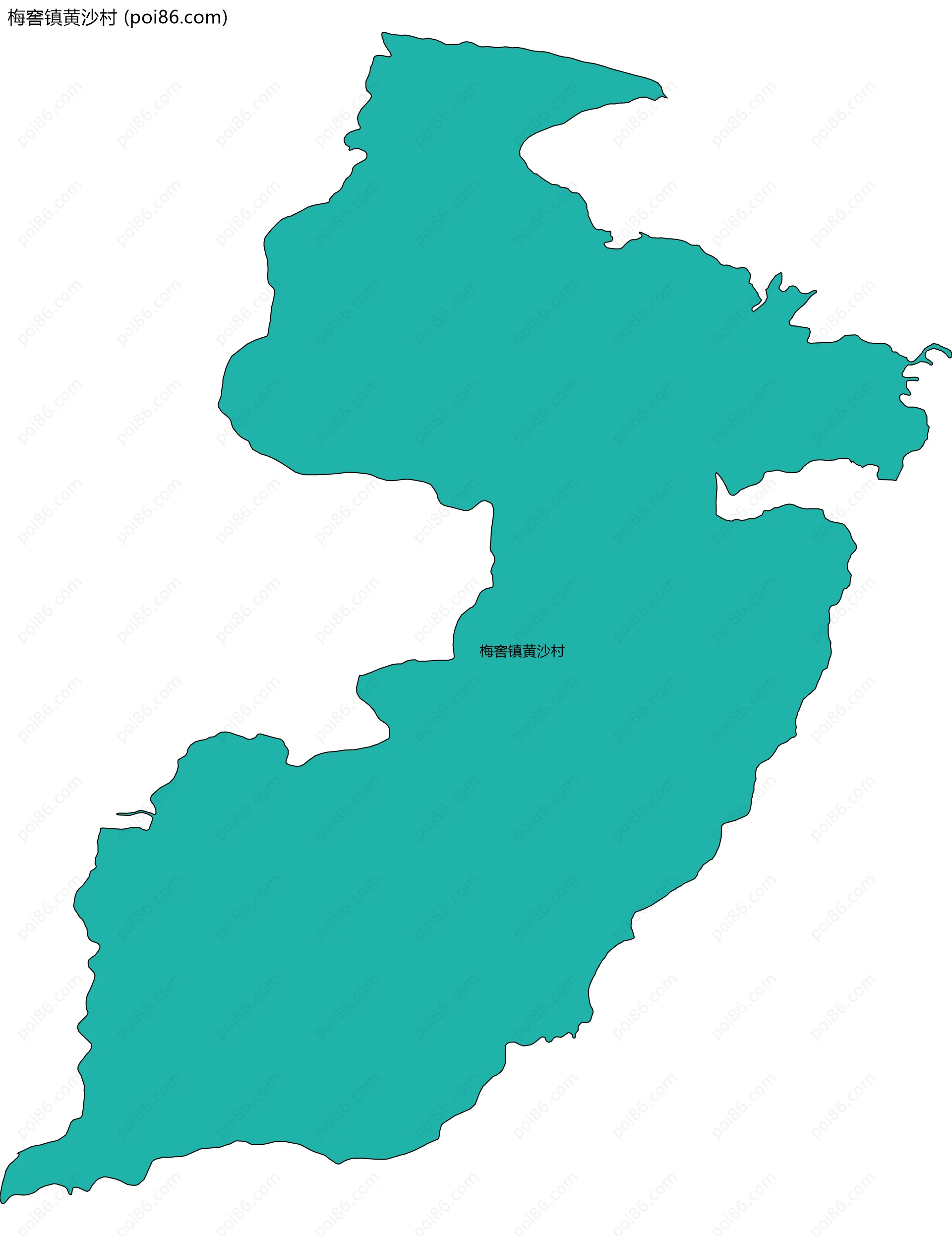 梅窖镇黄沙村边界地图