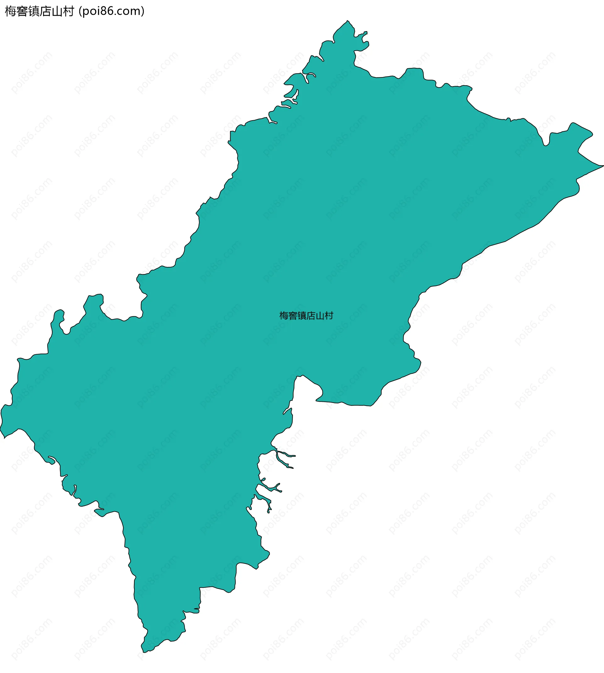 梅窖镇店山村边界地图