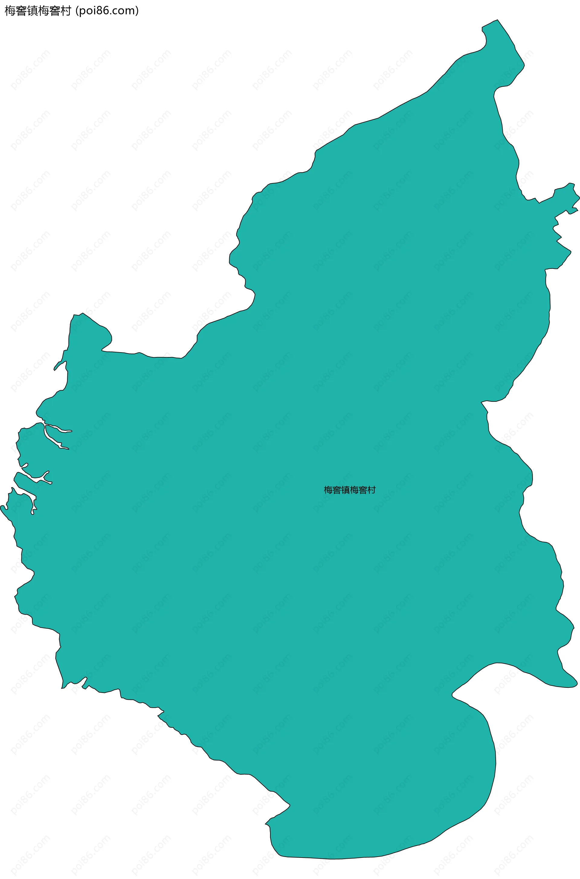 梅窖镇梅窖村边界地图