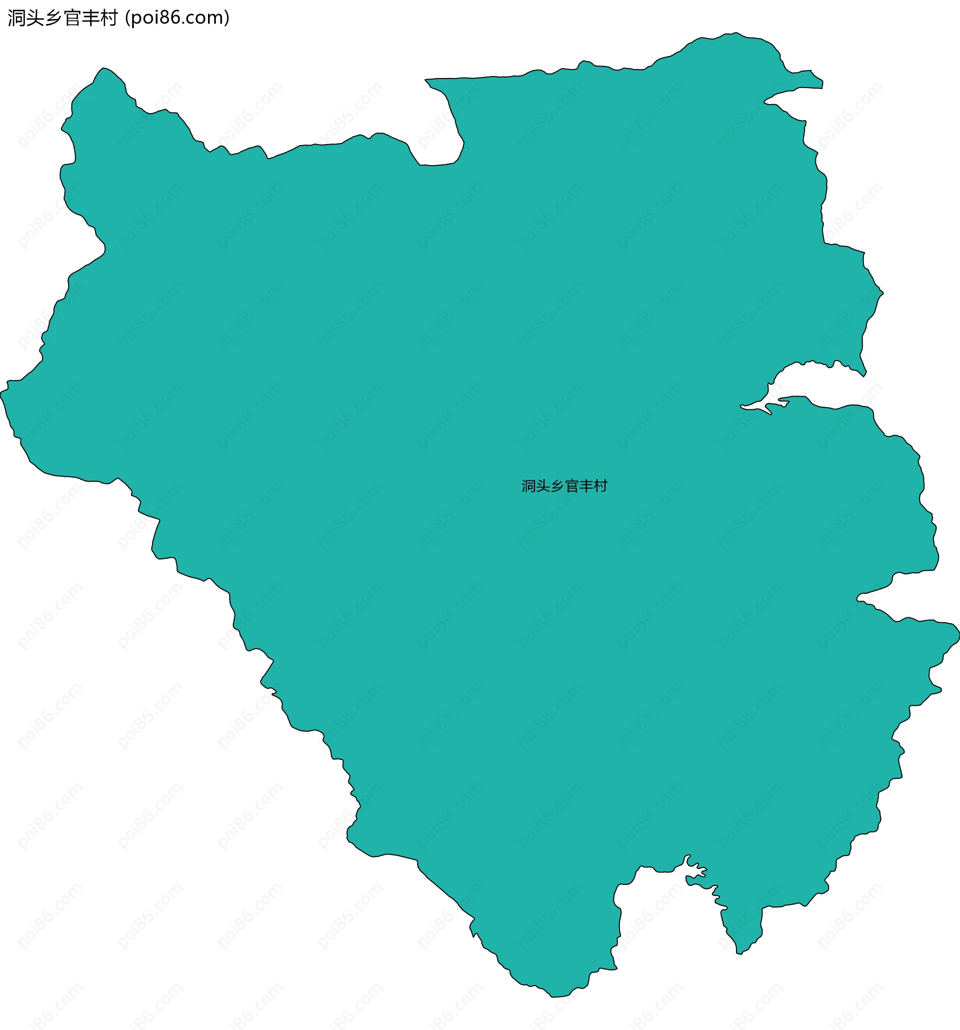 洞头乡官丰村边界地图