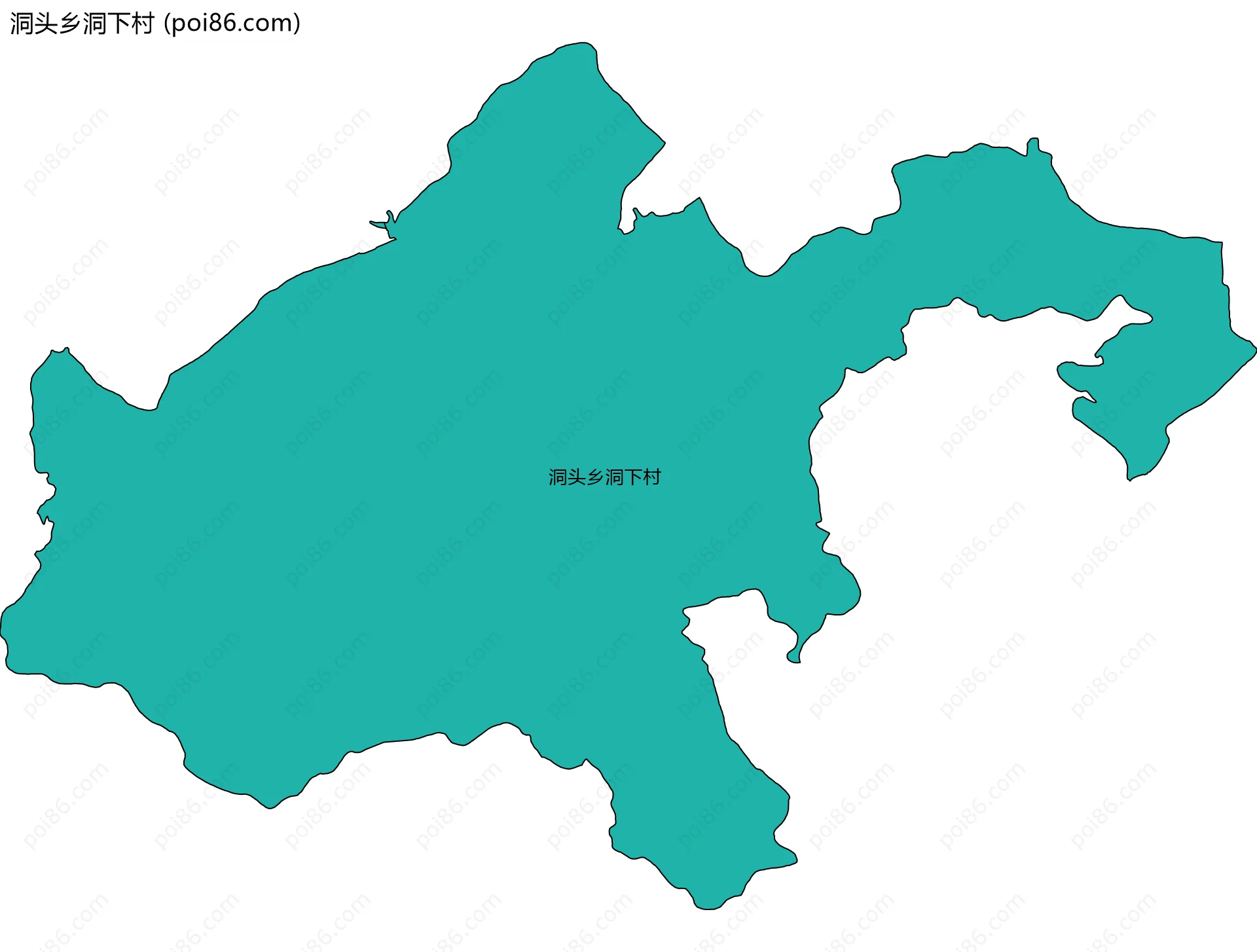 洞头乡洞下村边界地图