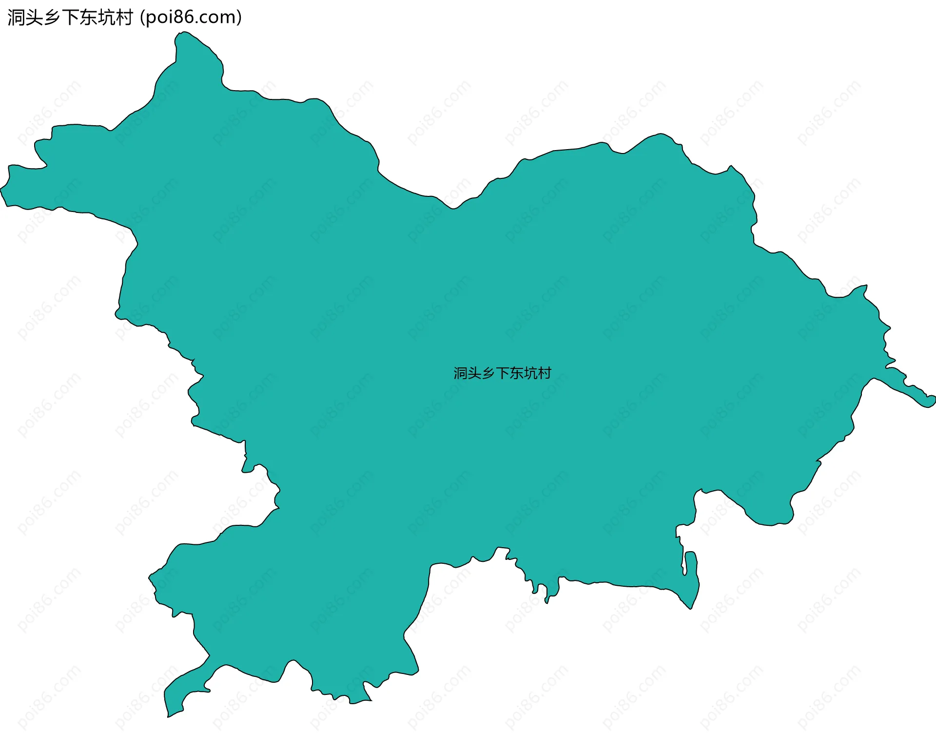 洞头乡下东坑村边界地图