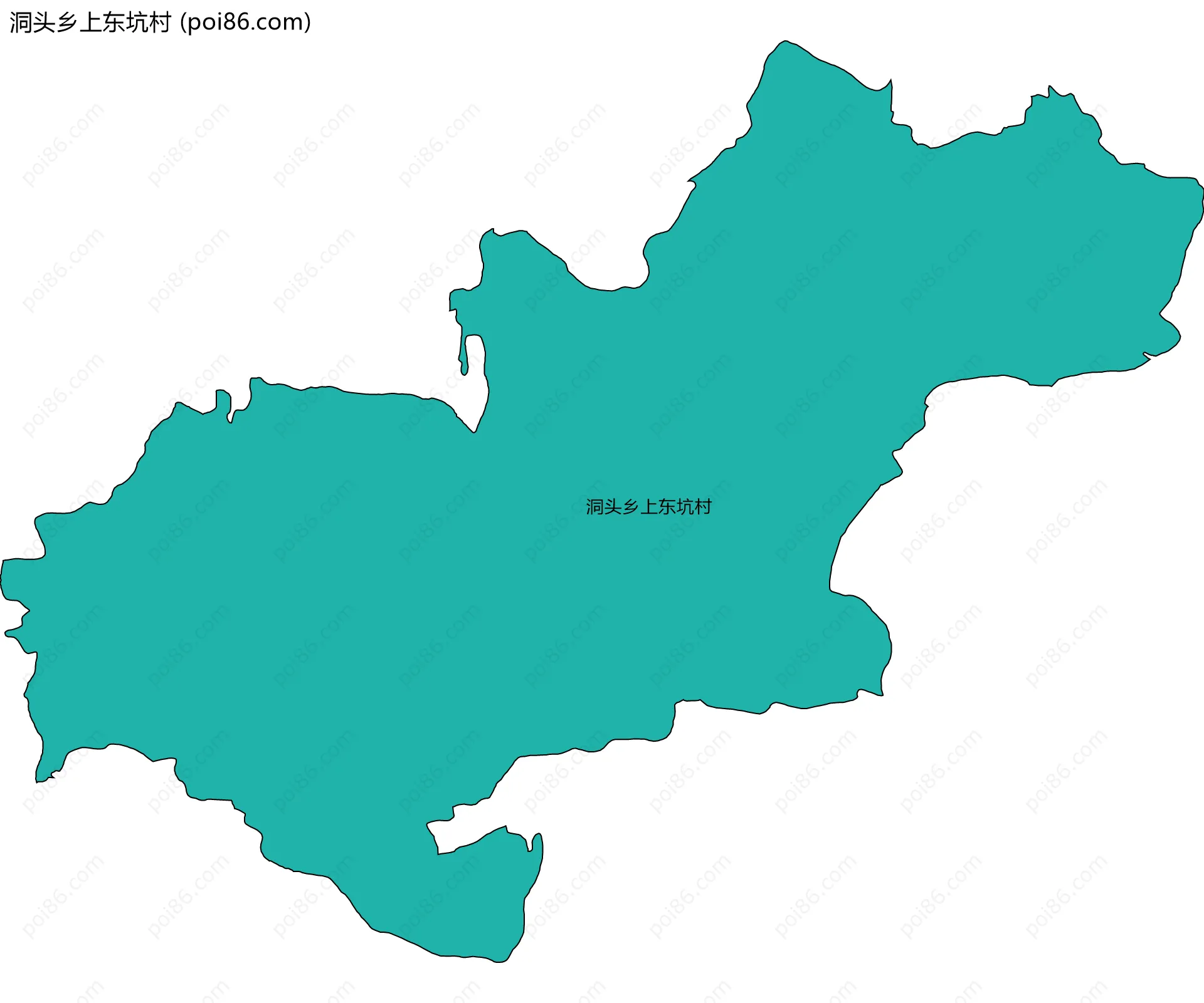 洞头乡上东坑村边界地图