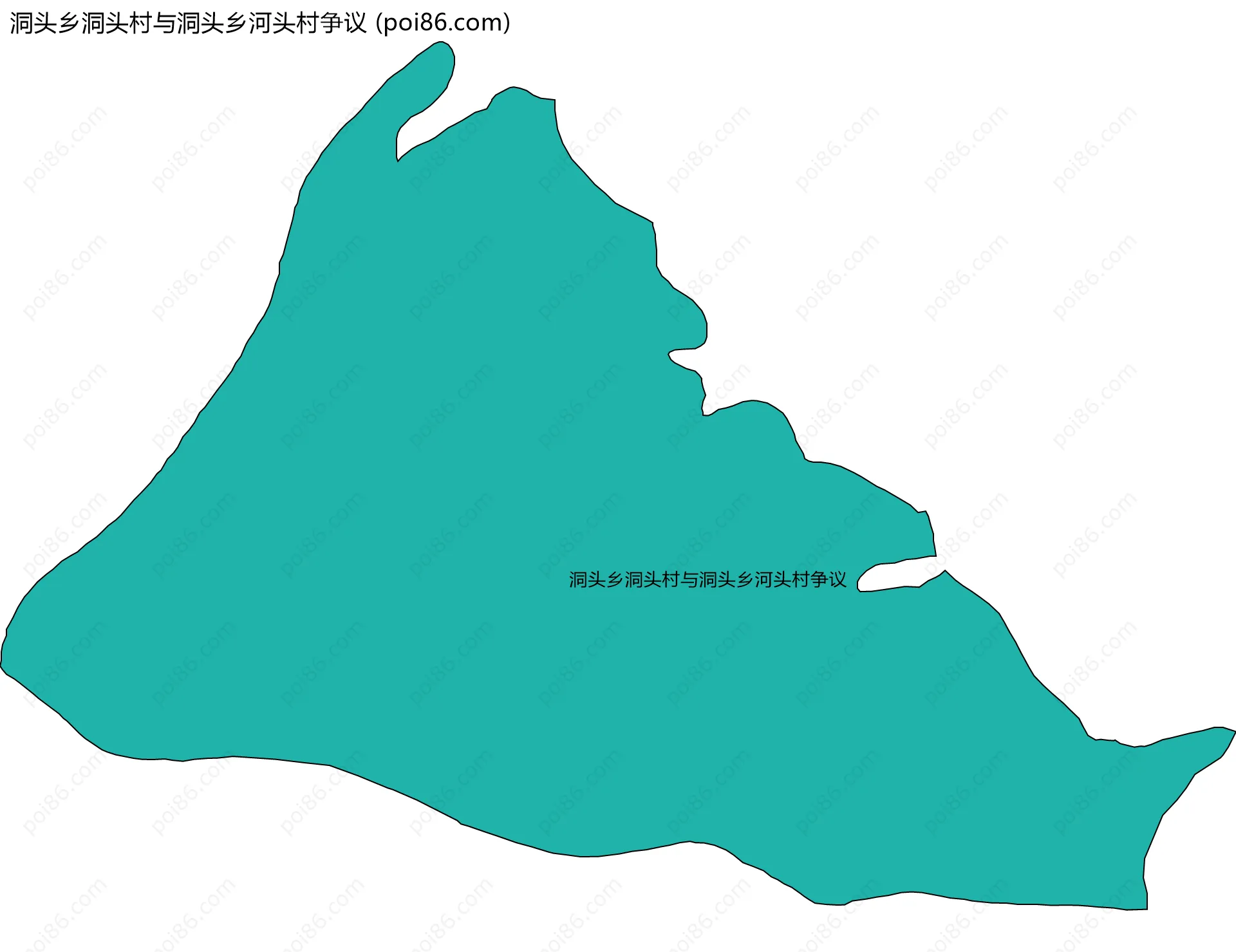 洞头乡洞头村与洞头乡河头村争议边界地图