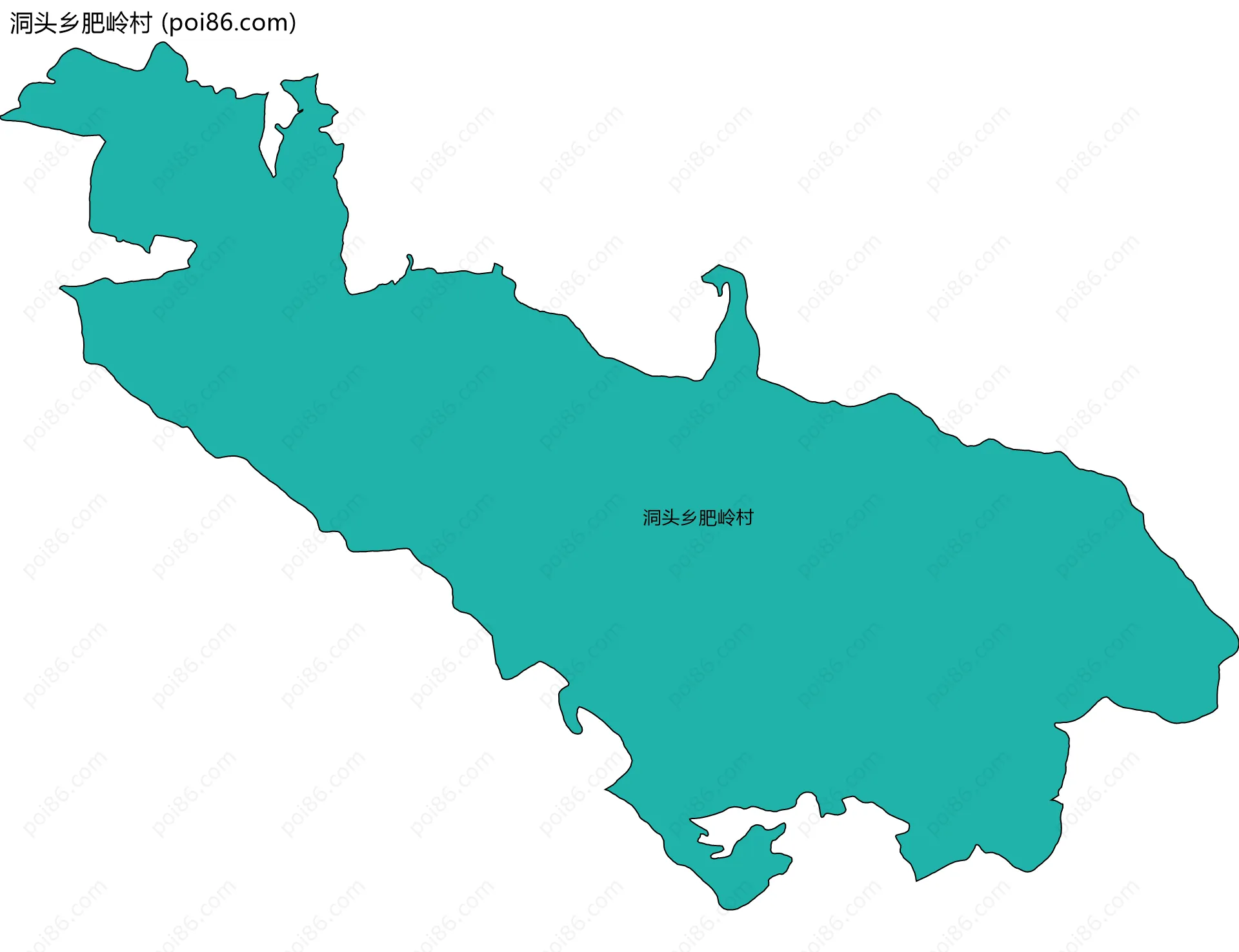 洞头乡肥岭村边界地图